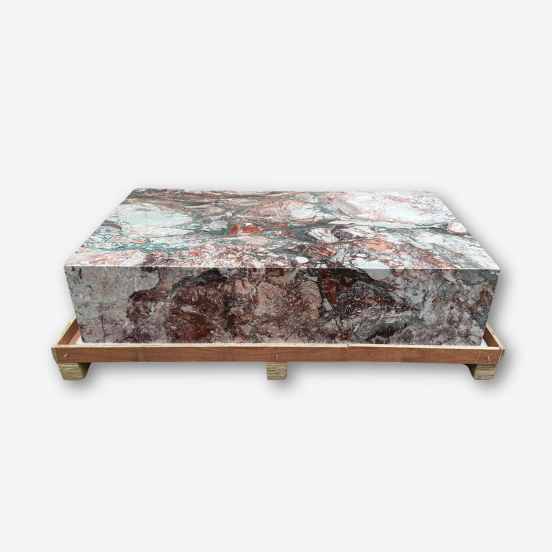 Block Coffee Table - Seasonal Pink Marble - Large