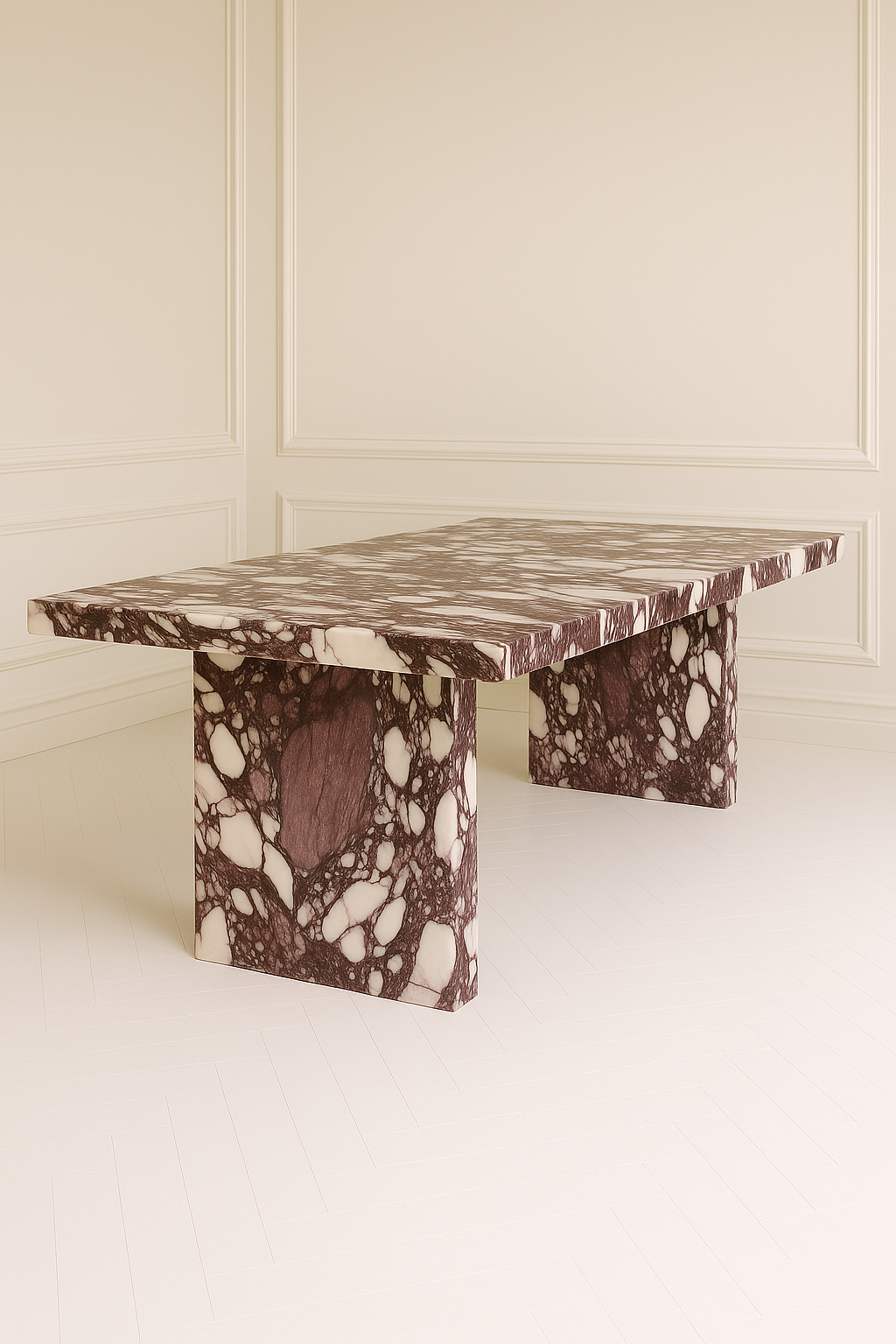 Sachi Dining Table - Italian Viola Calacatta Marble