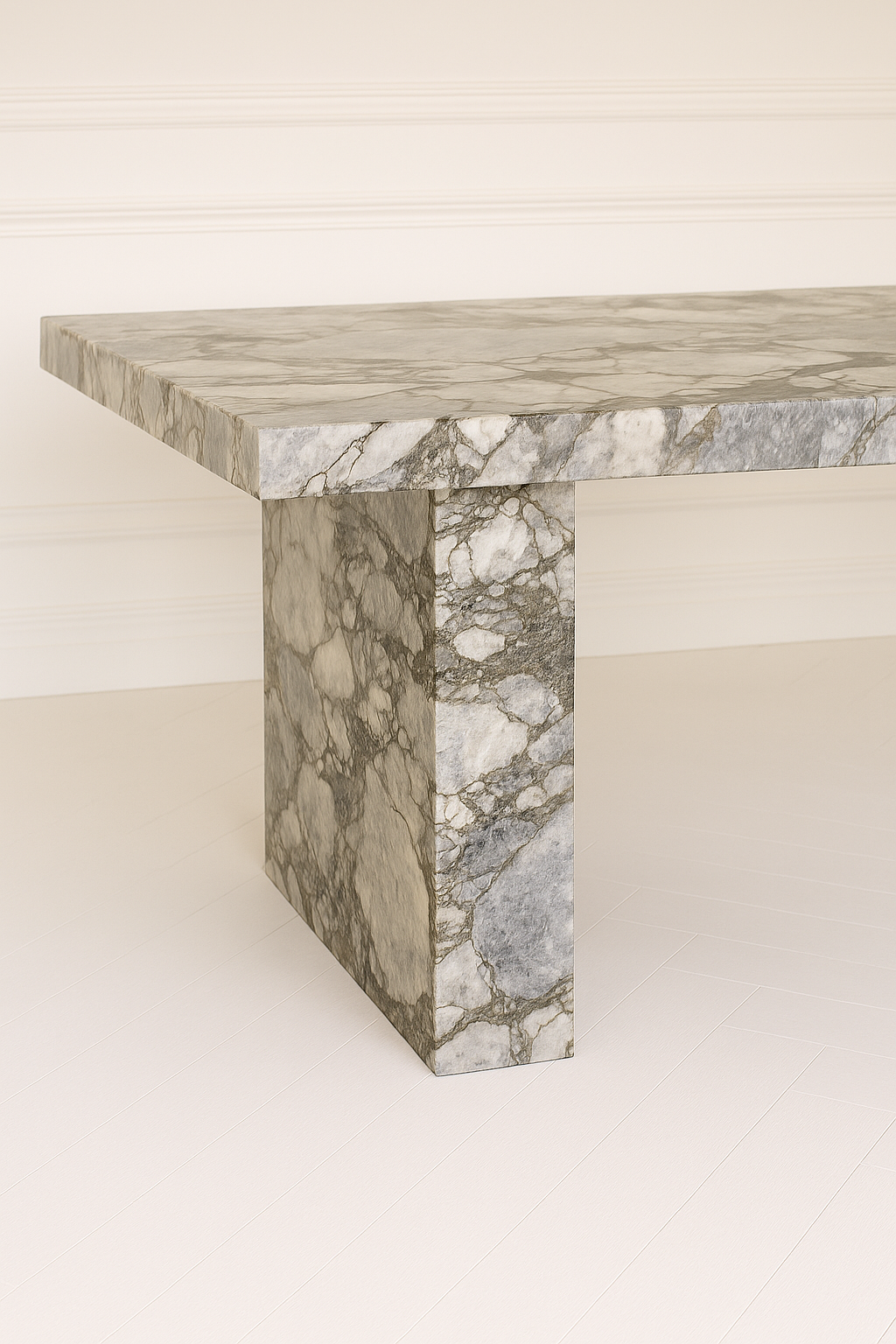 Sachi Dining Table - Milky Blue Marble
