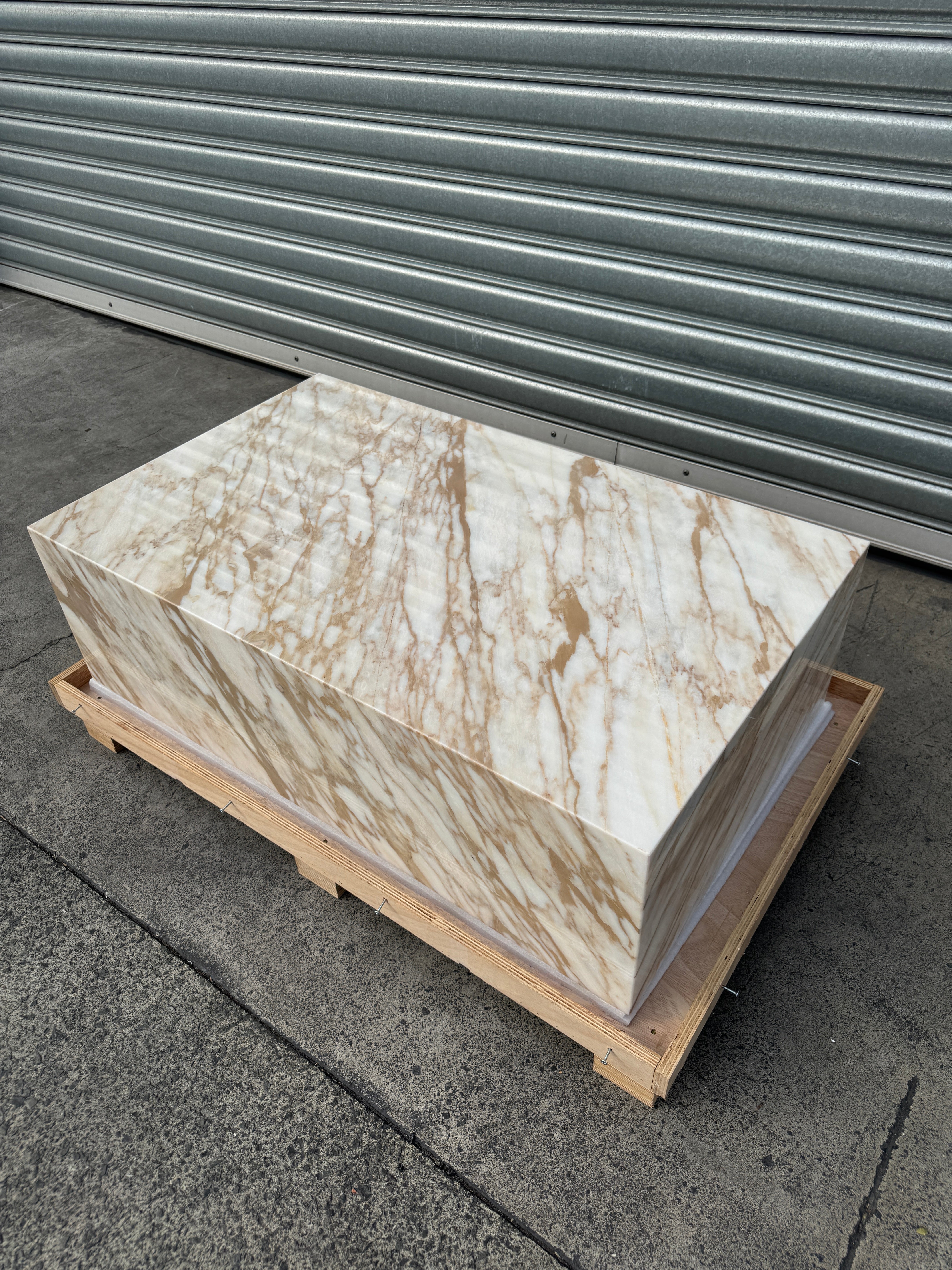 Block Coffee Table - New Gold Calacatta