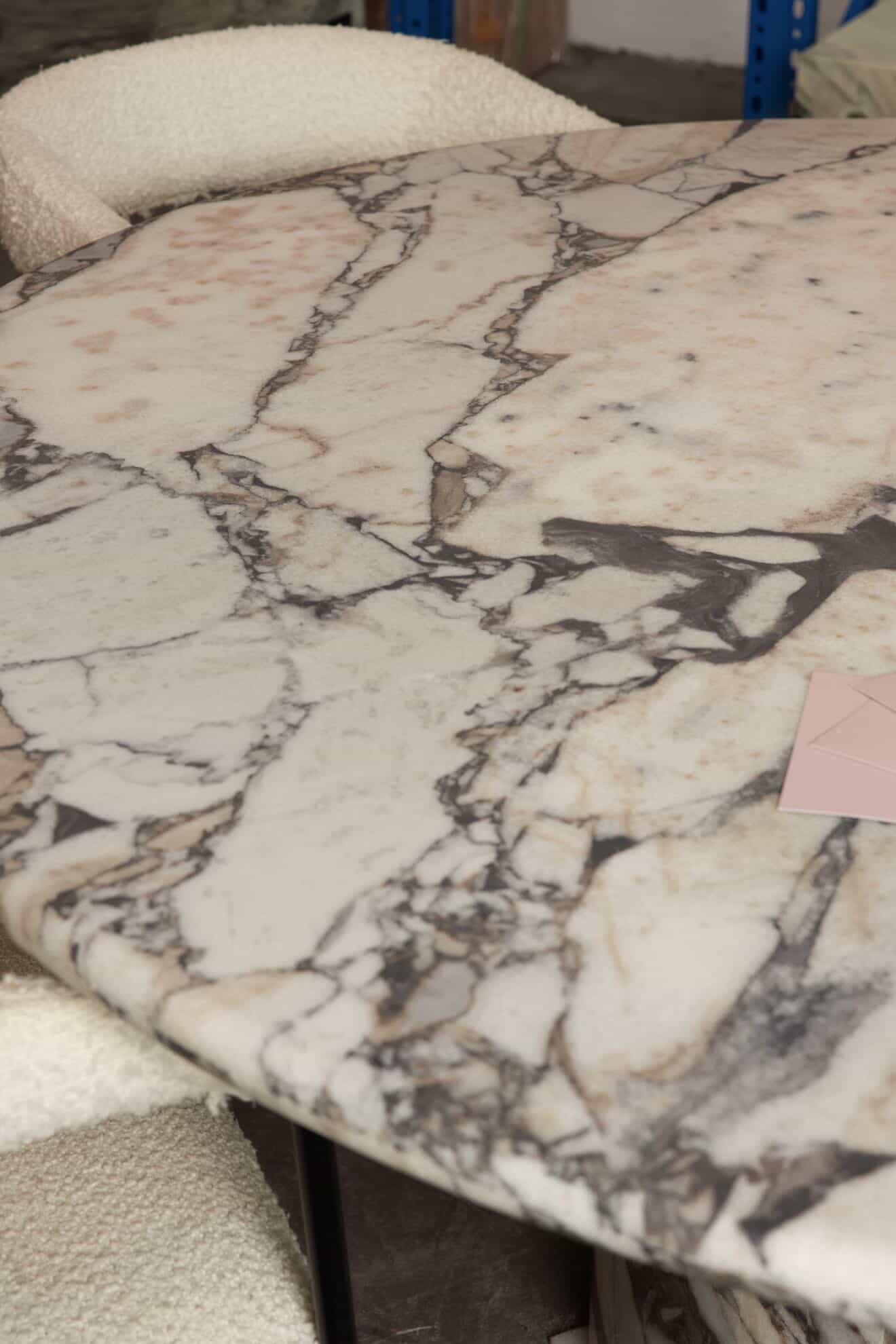 Court Dining Table - Milky Blue Marble