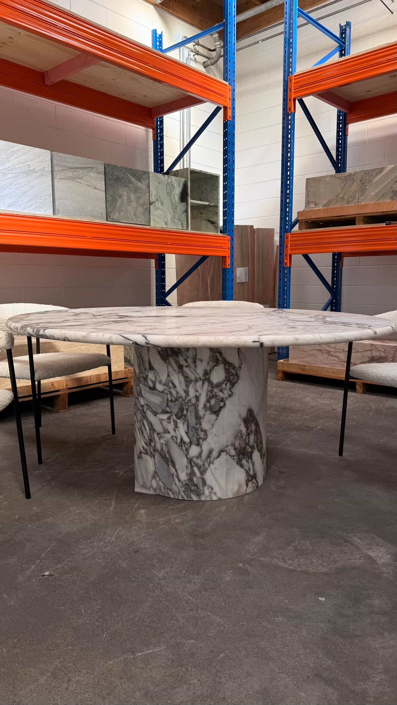 Court Dining Table - Milky Blue Marble
