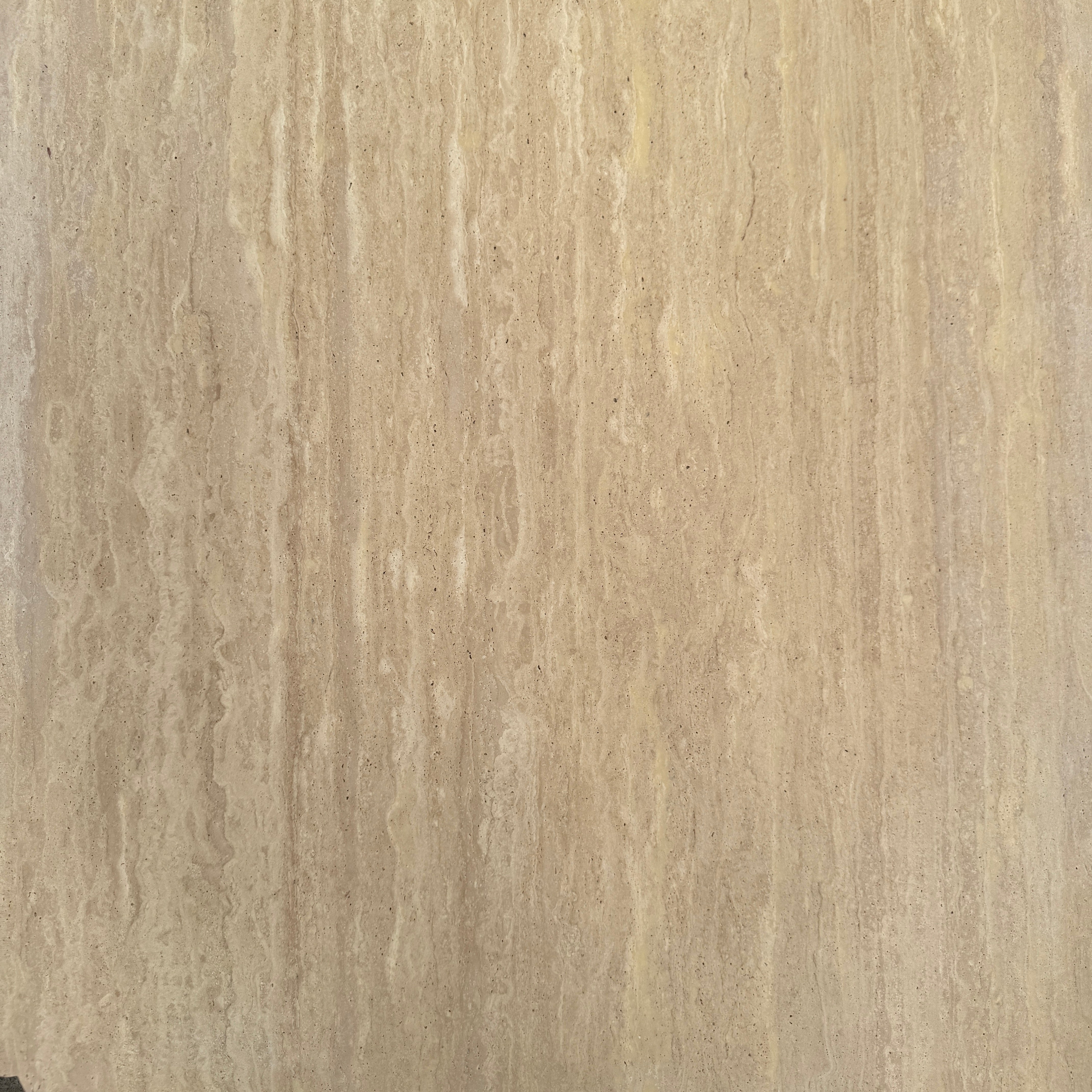 Fluted Block Table - Veincut Travertine