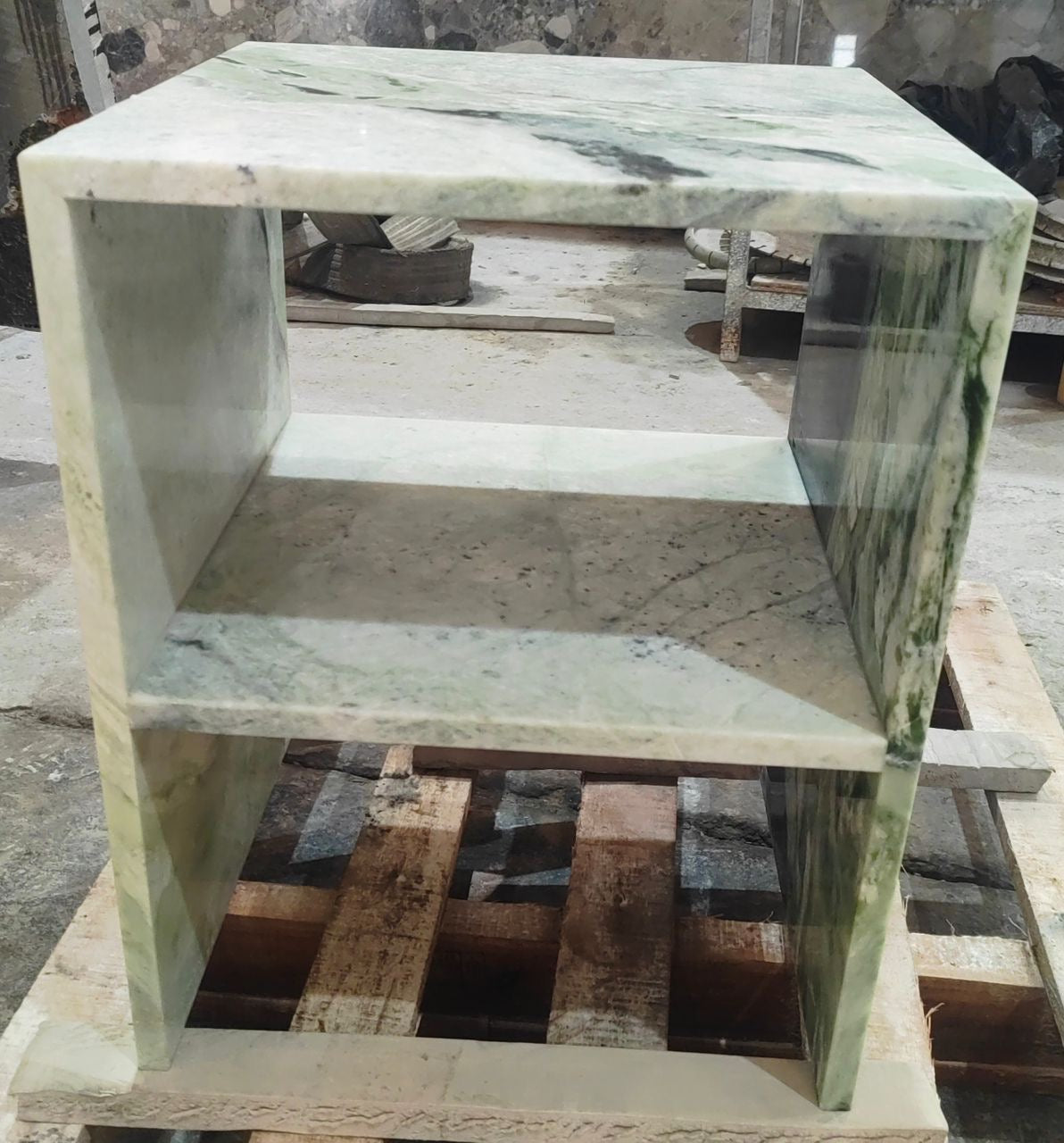 Waterfall Side Table - Twill Green