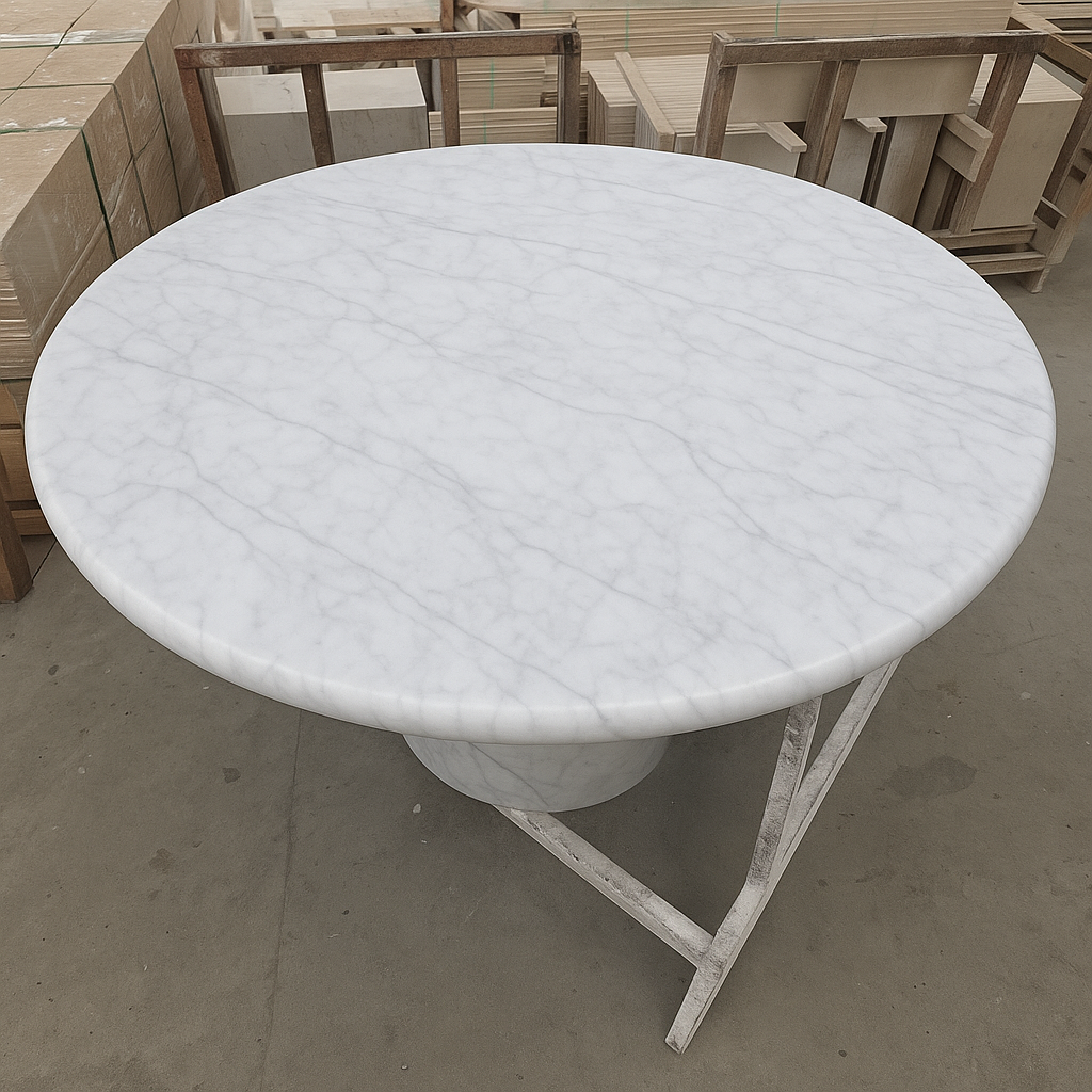 Court Dining Table - Carrara Marble