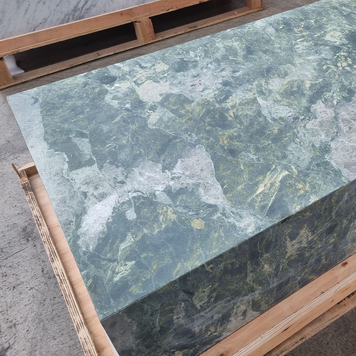 Block Coffee Table - Green Marble - Large