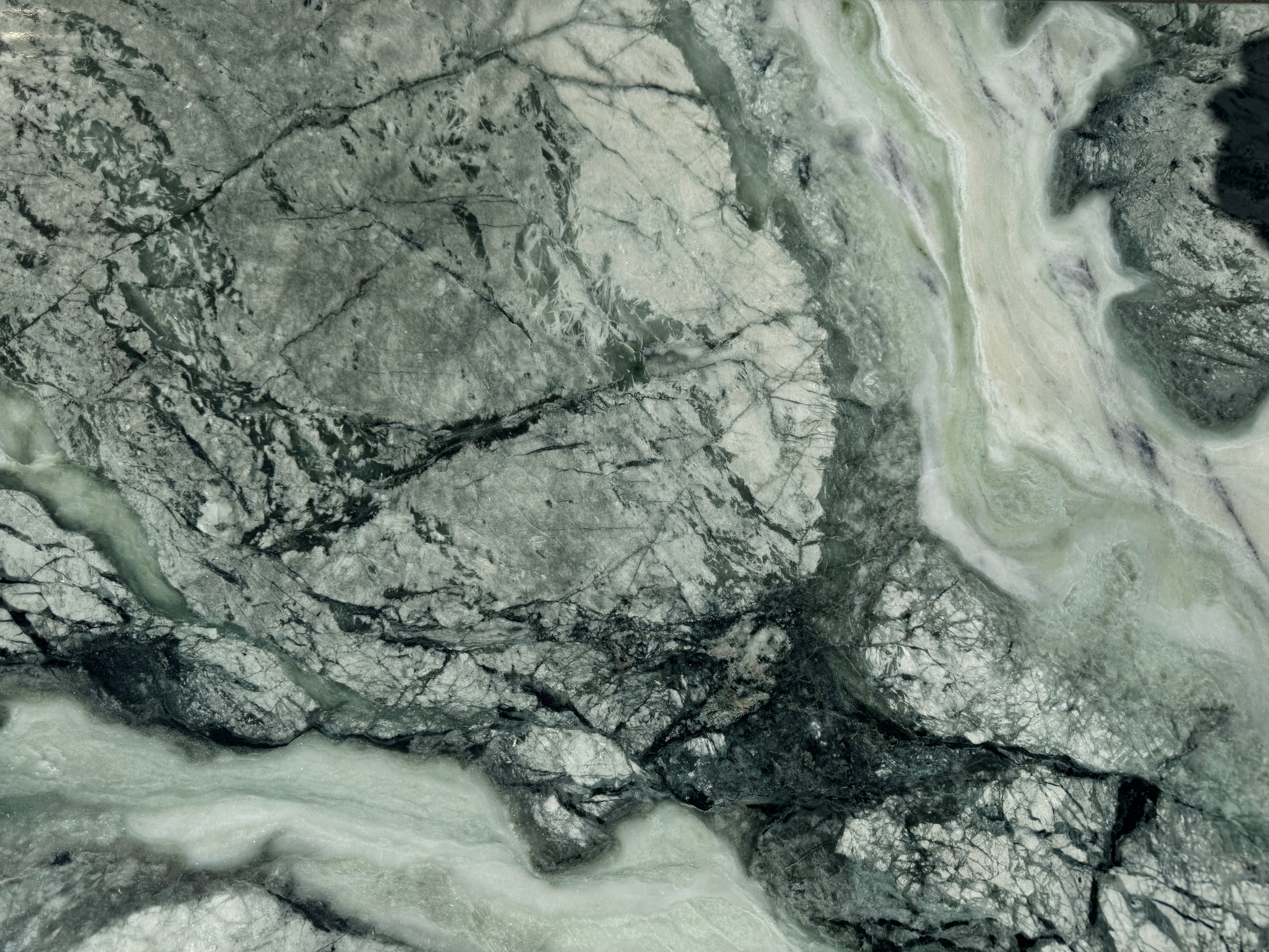 Block Coffee Table - Twill Green Marble