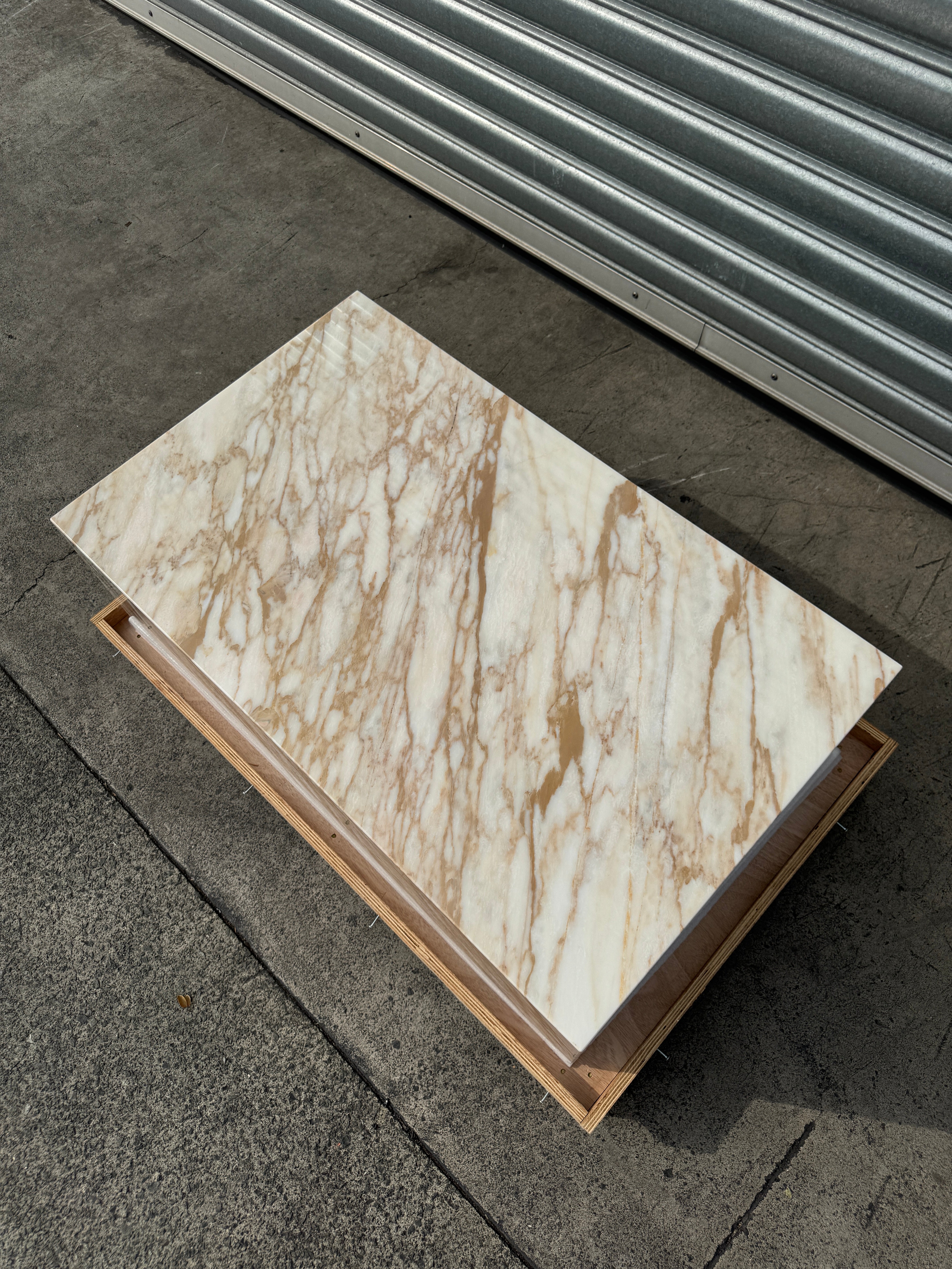 Block Coffee Table - New Gold Calacatta