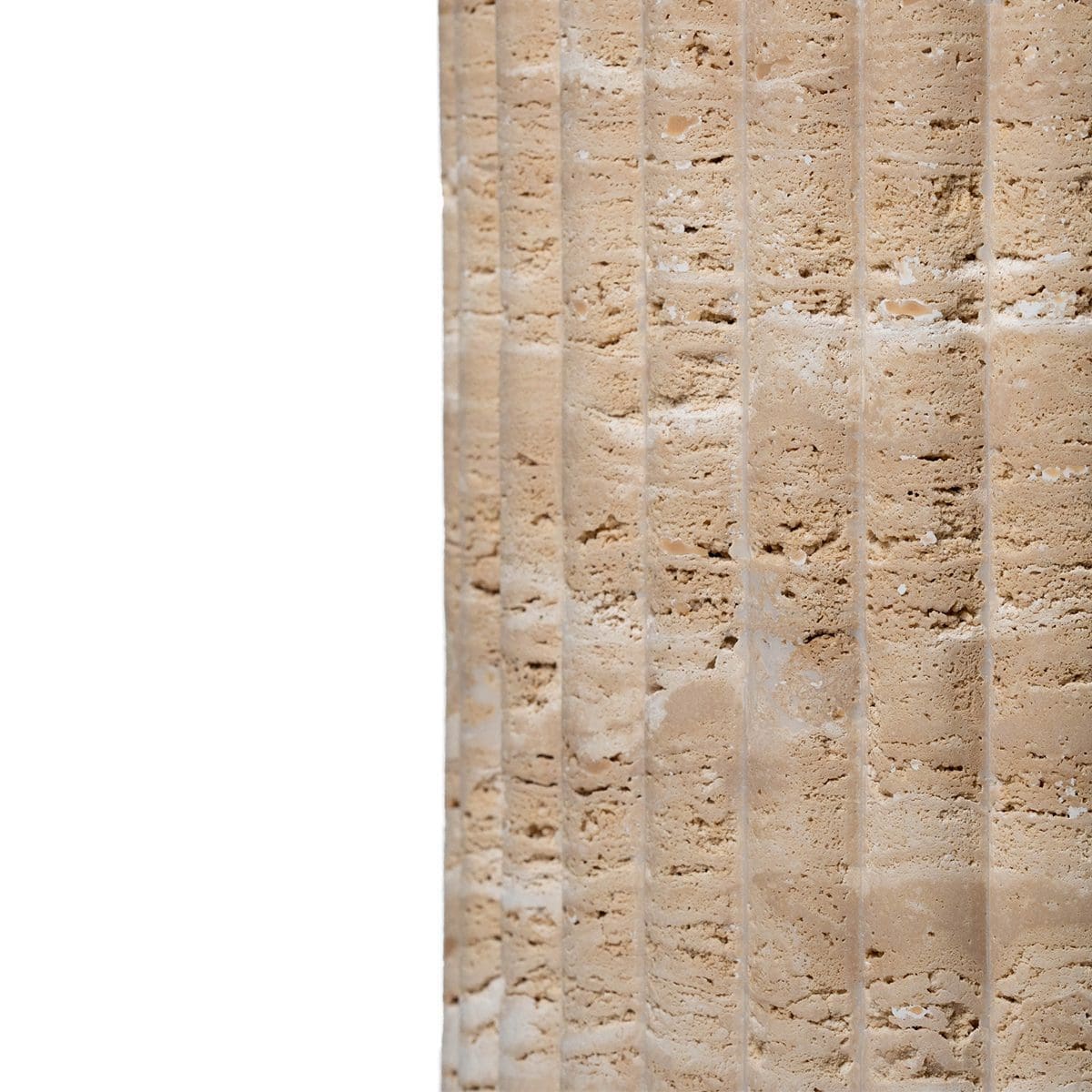 Fluted Plinth - Travertine