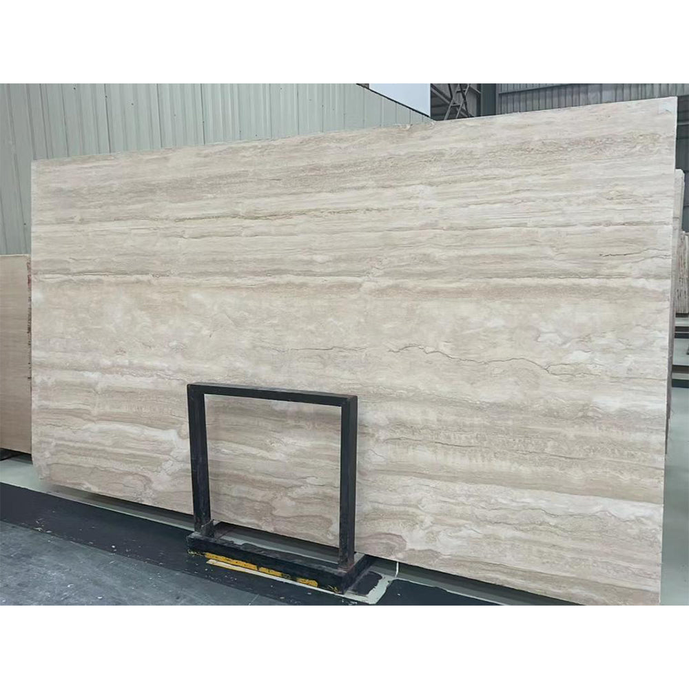 Court Dining Table - Italian Super White Travertine
