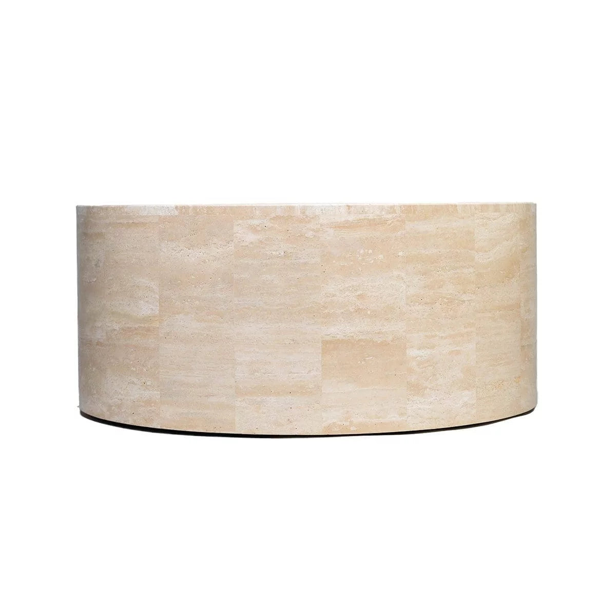 Rounded Coffee Table - Travertine