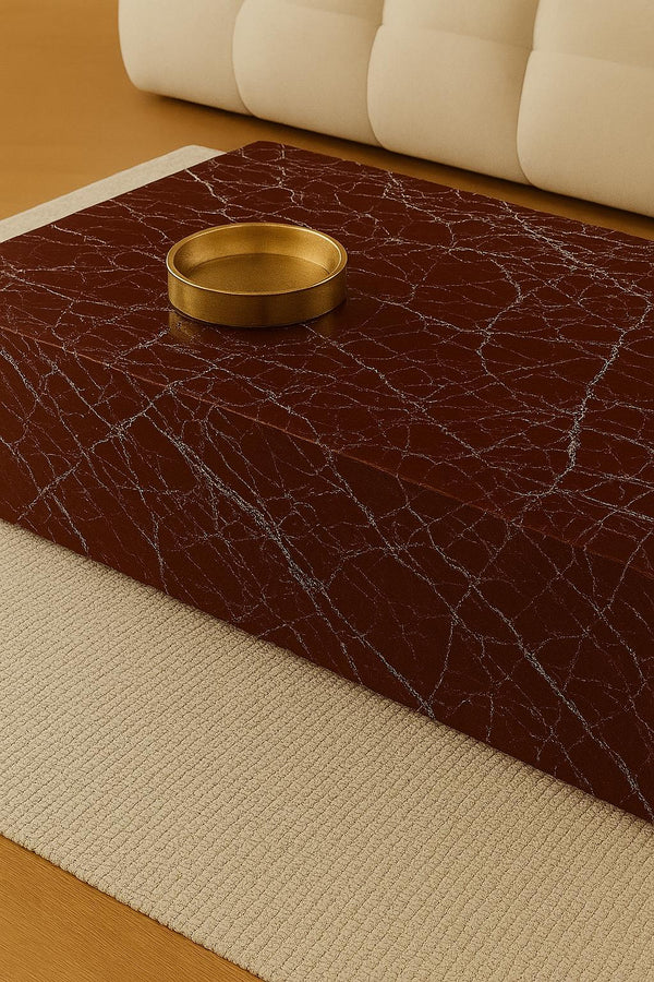 Block Coffee Table - Rosso Levanto Marble - Large