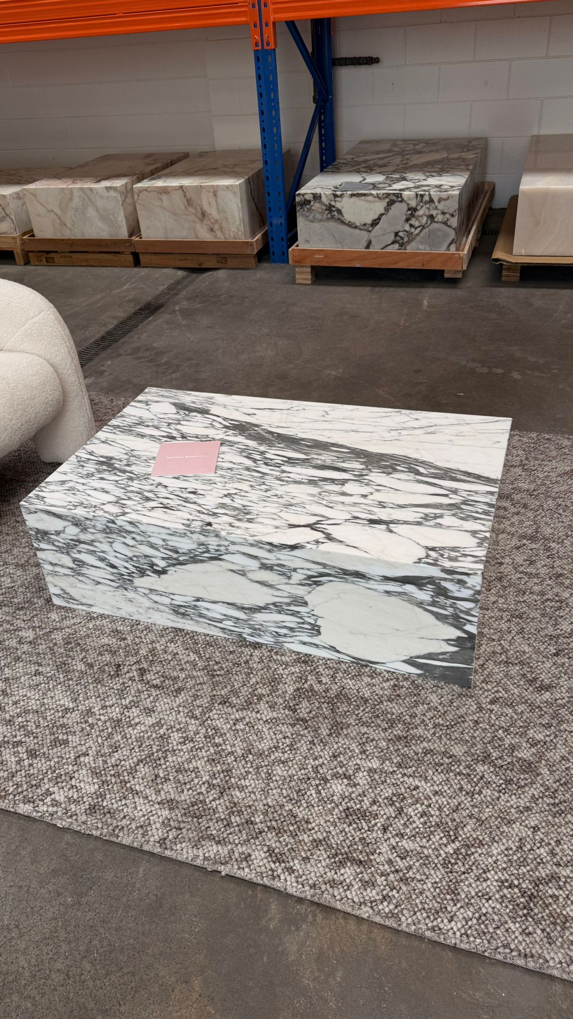 Block Coffee Table - Arabsecato Marble - Small