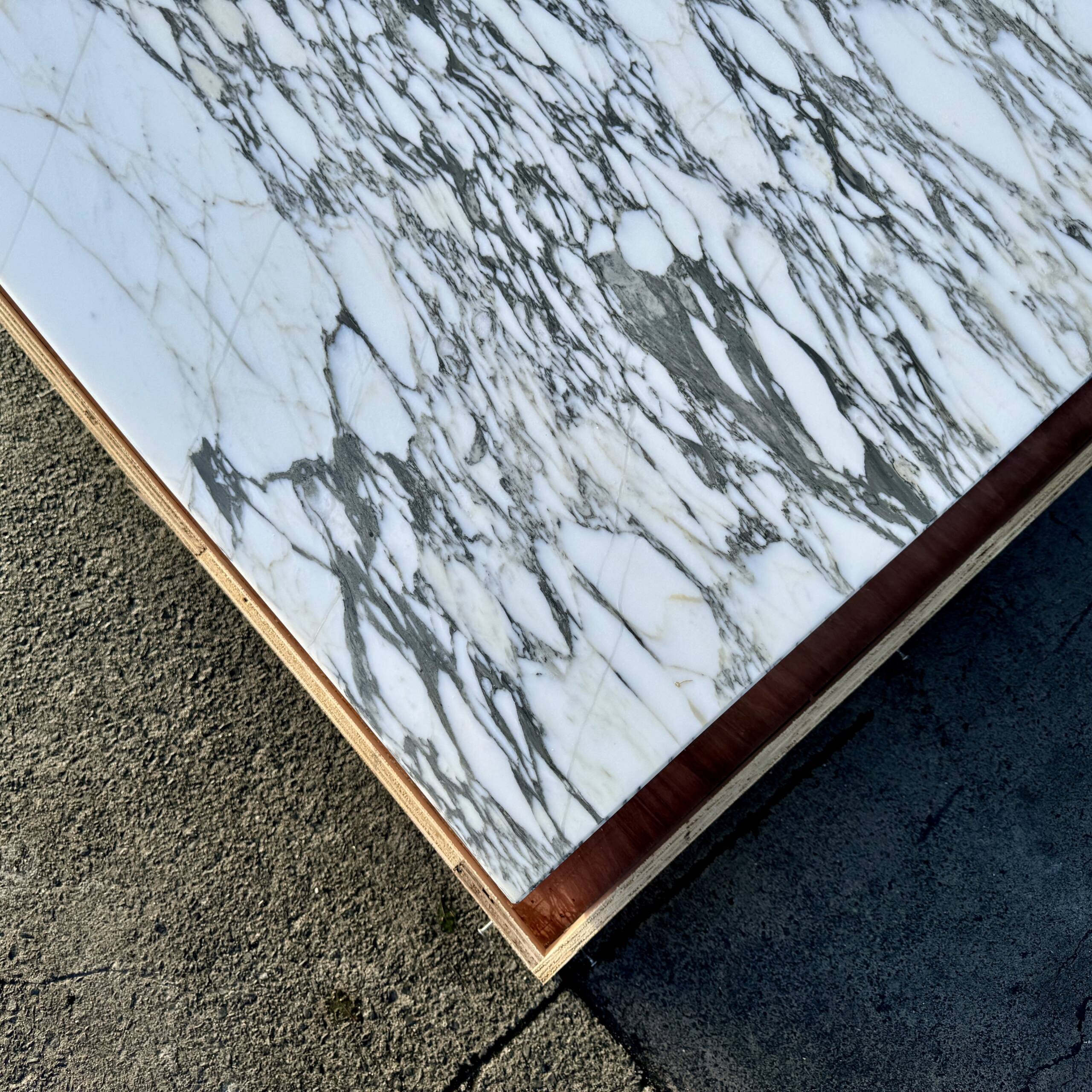 Block Coffee Table - Arabsecato Marble - Large natural stone furniture New Zealand - Natural Stone Co
