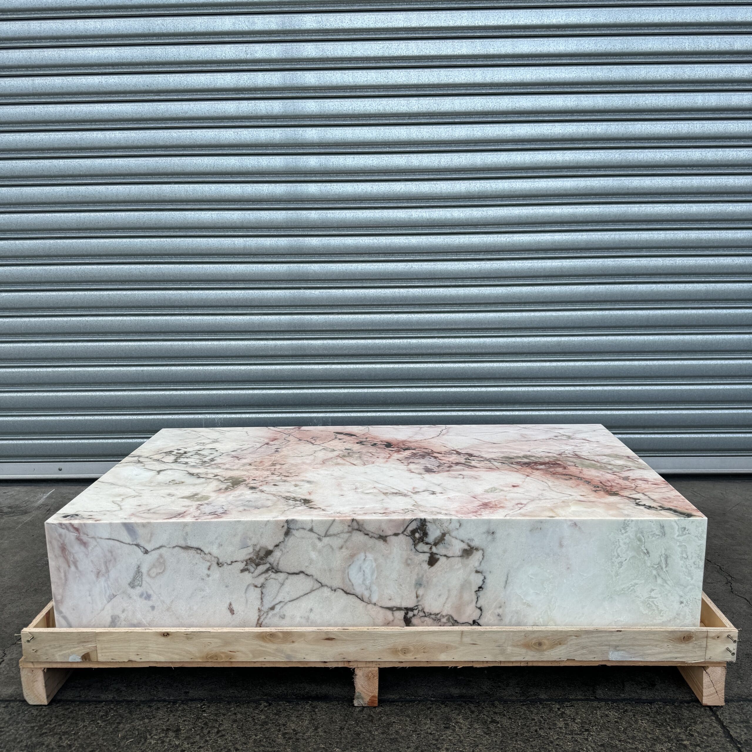 Block Coffee Table - Cherry Blossom natural stone furniture New Zealand - Natural Stone Co