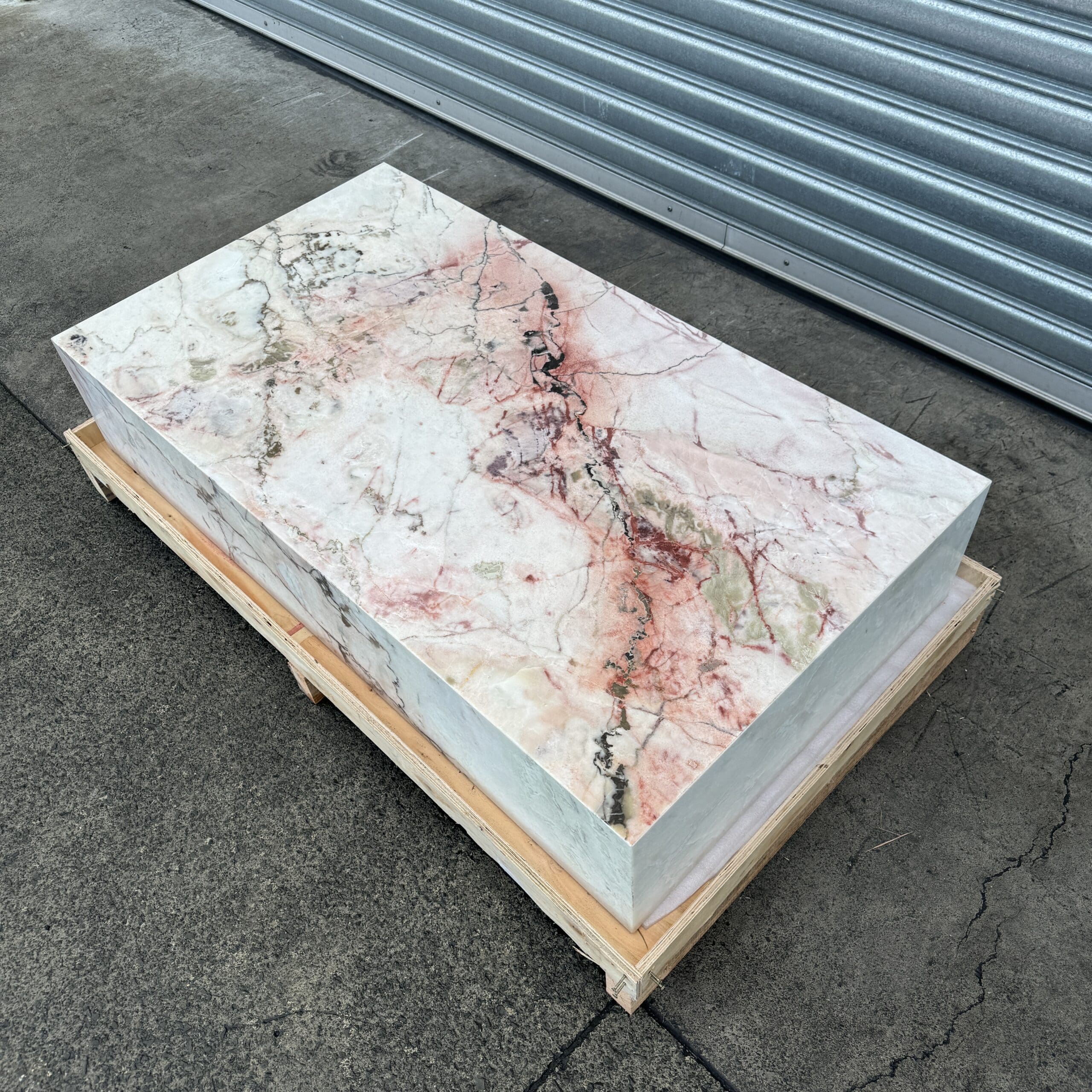 Block Coffee Table - Cherry Blossom natural stone furniture New Zealand - Natural Stone Co