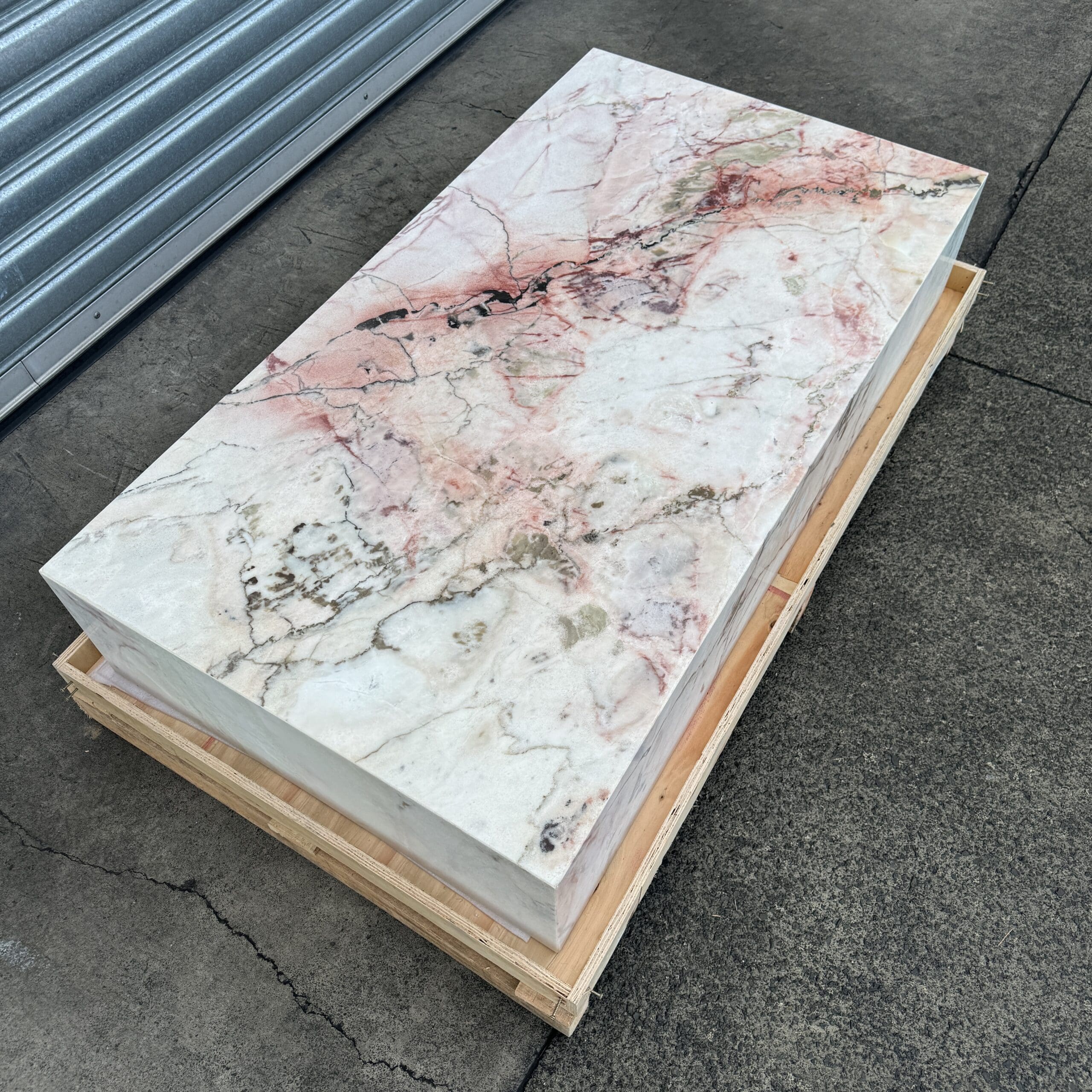 Block Coffee Table - Cherry Blossom natural stone furniture New Zealand - Natural Stone Co