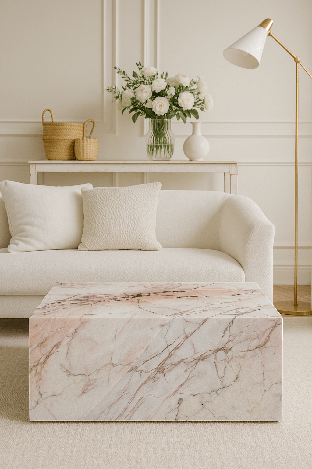 Block Coffee Table - Cherry Blossom natural stone furniture New Zealand - Natural Stone Co