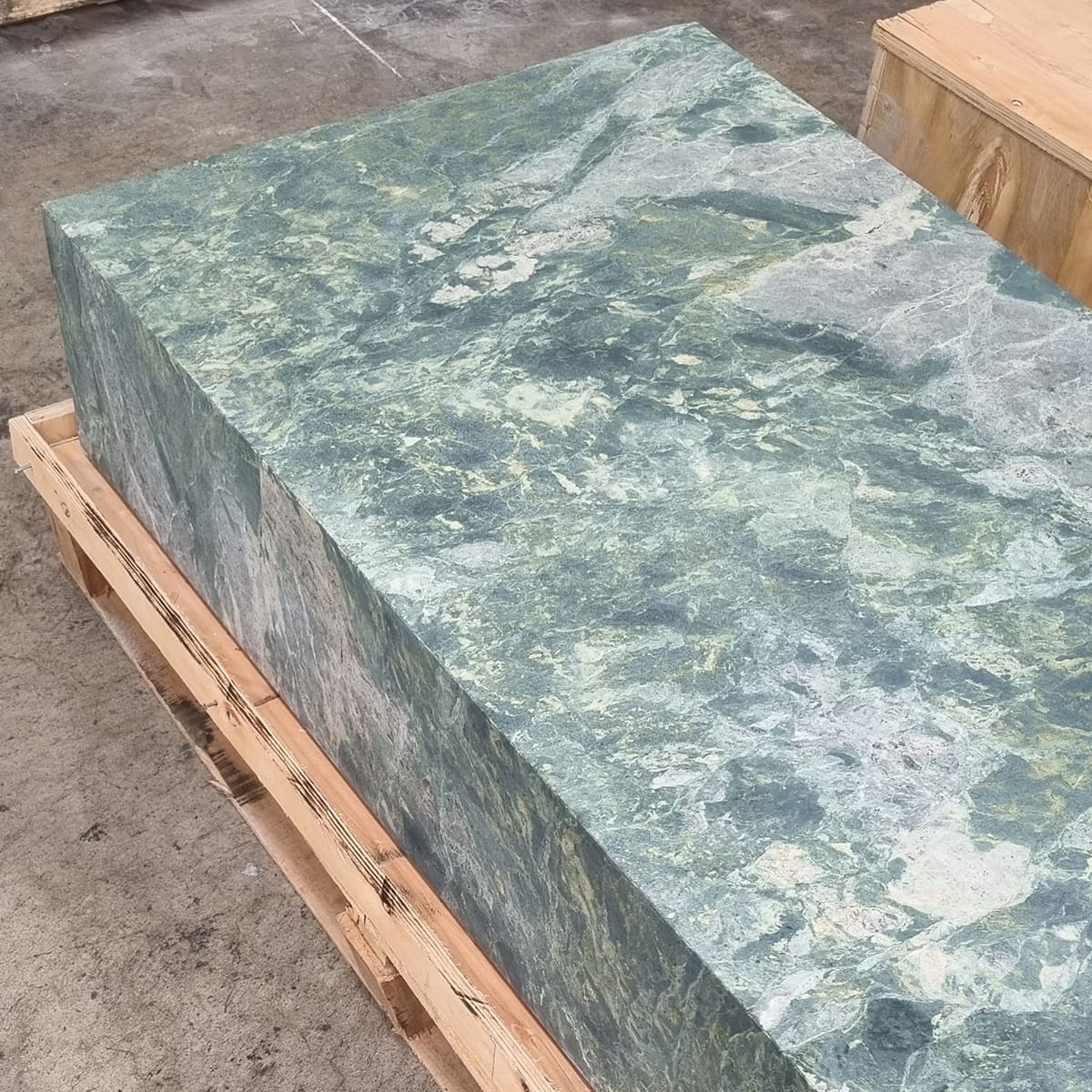 Block Coffee Table - Green Marble - Large natural stone furniture New Zealand - Natural Stone Co