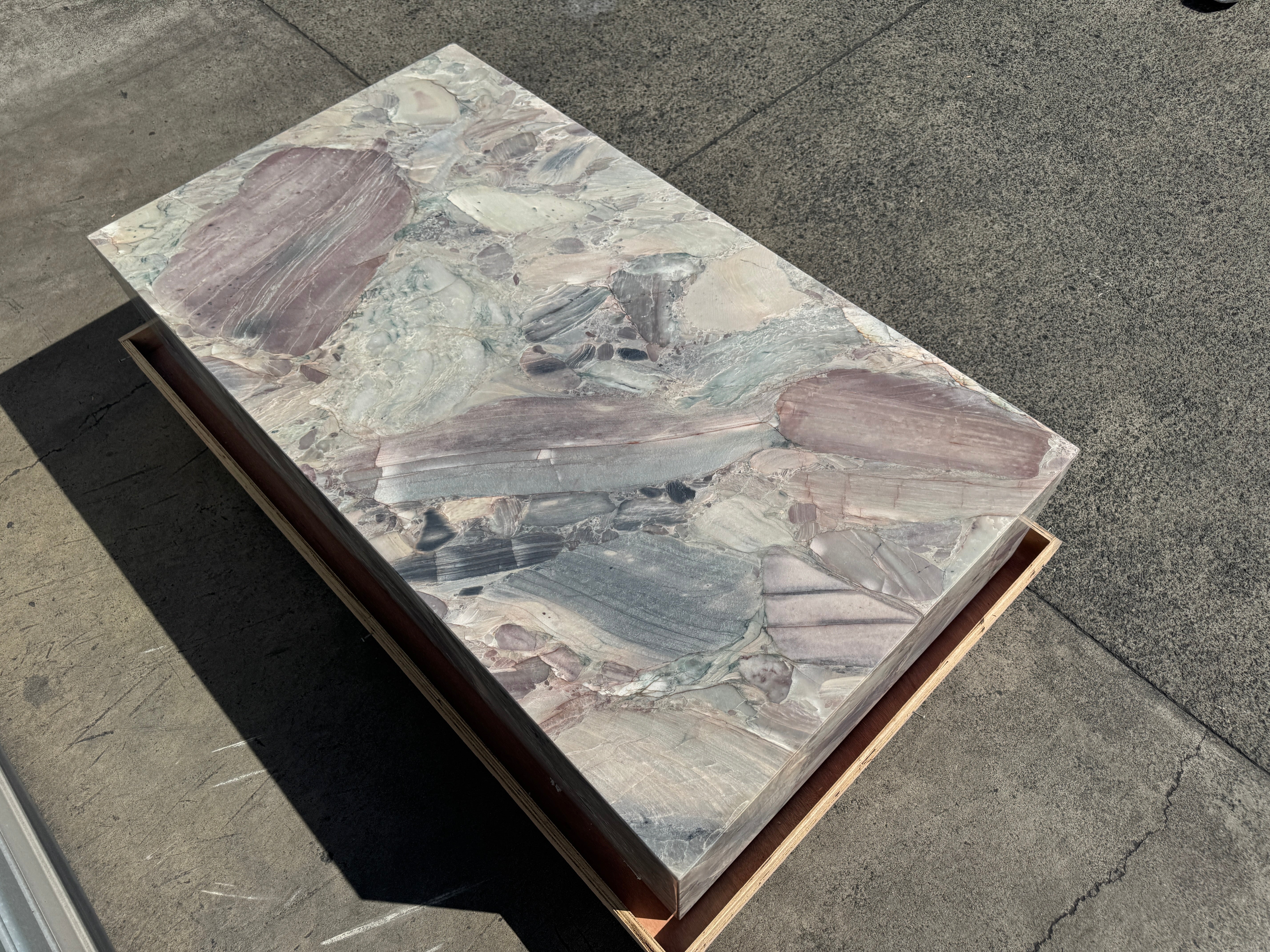 Block Coffee Table - Moonlight Marble - Small natural stone furniture New Zealand - Natural Stone Co