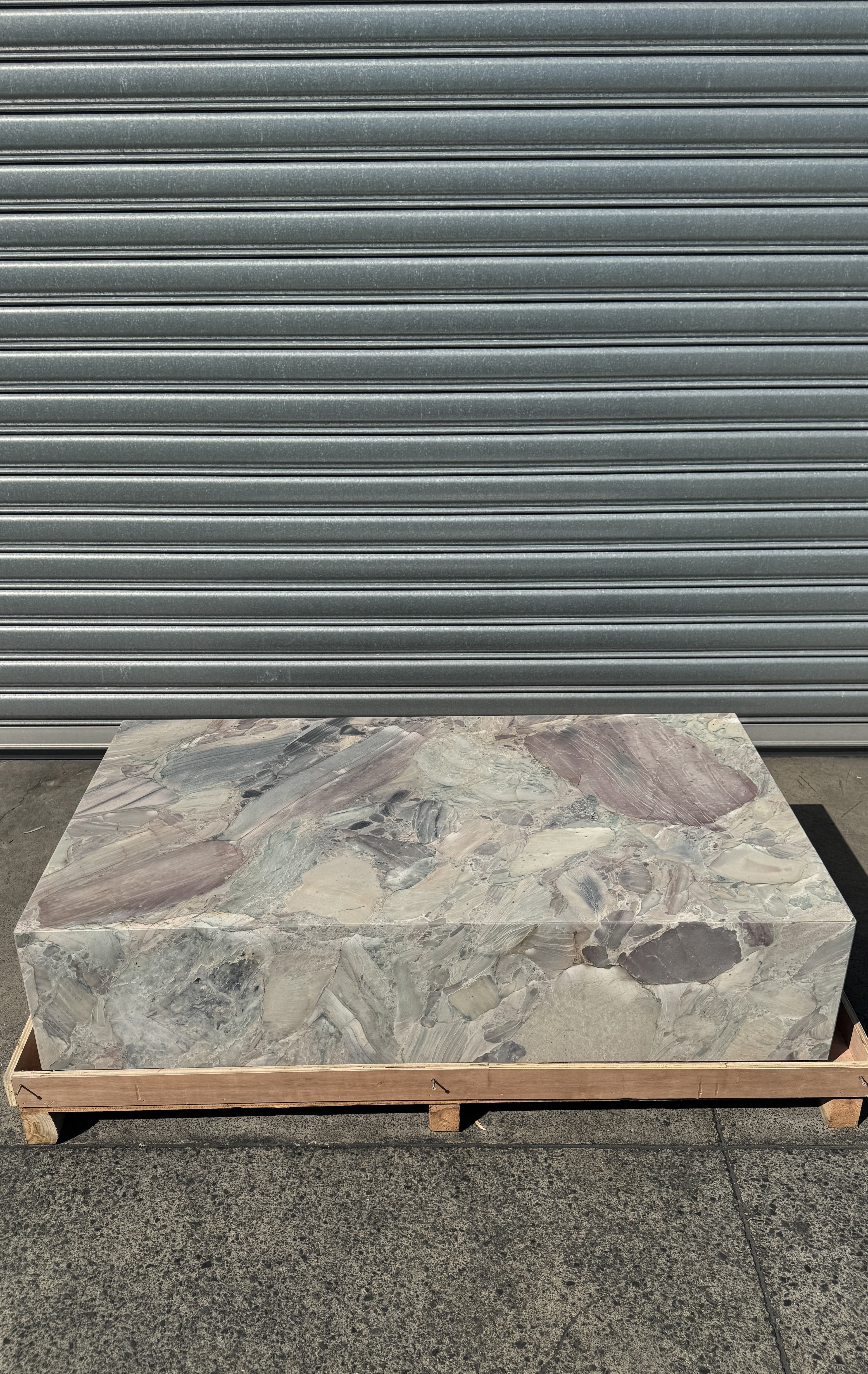 Block Coffee Table - Moonlight Marble - Small natural stone furniture New Zealand - Natural Stone Co
