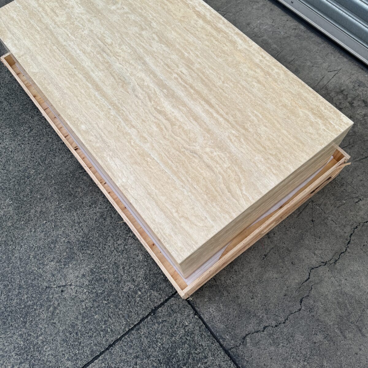 Block Coffee Table - Veincut Travertine - Large natural stone furniture New Zealand - Natural Stone Co