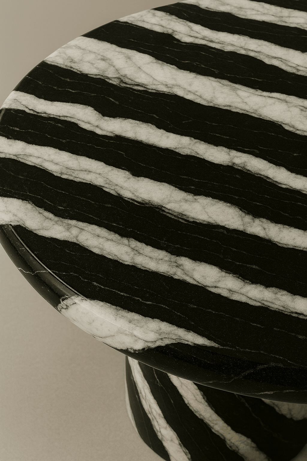 Court Dining Table - Panda Marble natural stone furniture New Zealand - Natural Stone Co