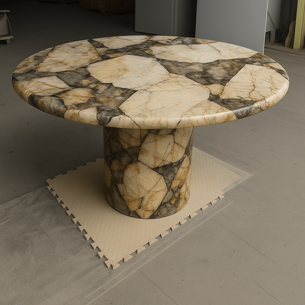 Court Dining Table - Patagonia Quartzite natural stone furniture New Zealand - Natural Stone Co