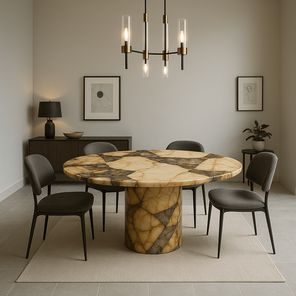 Court Dining Table - Patagonia Quartzite natural stone furniture New Zealand - Natural Stone Co