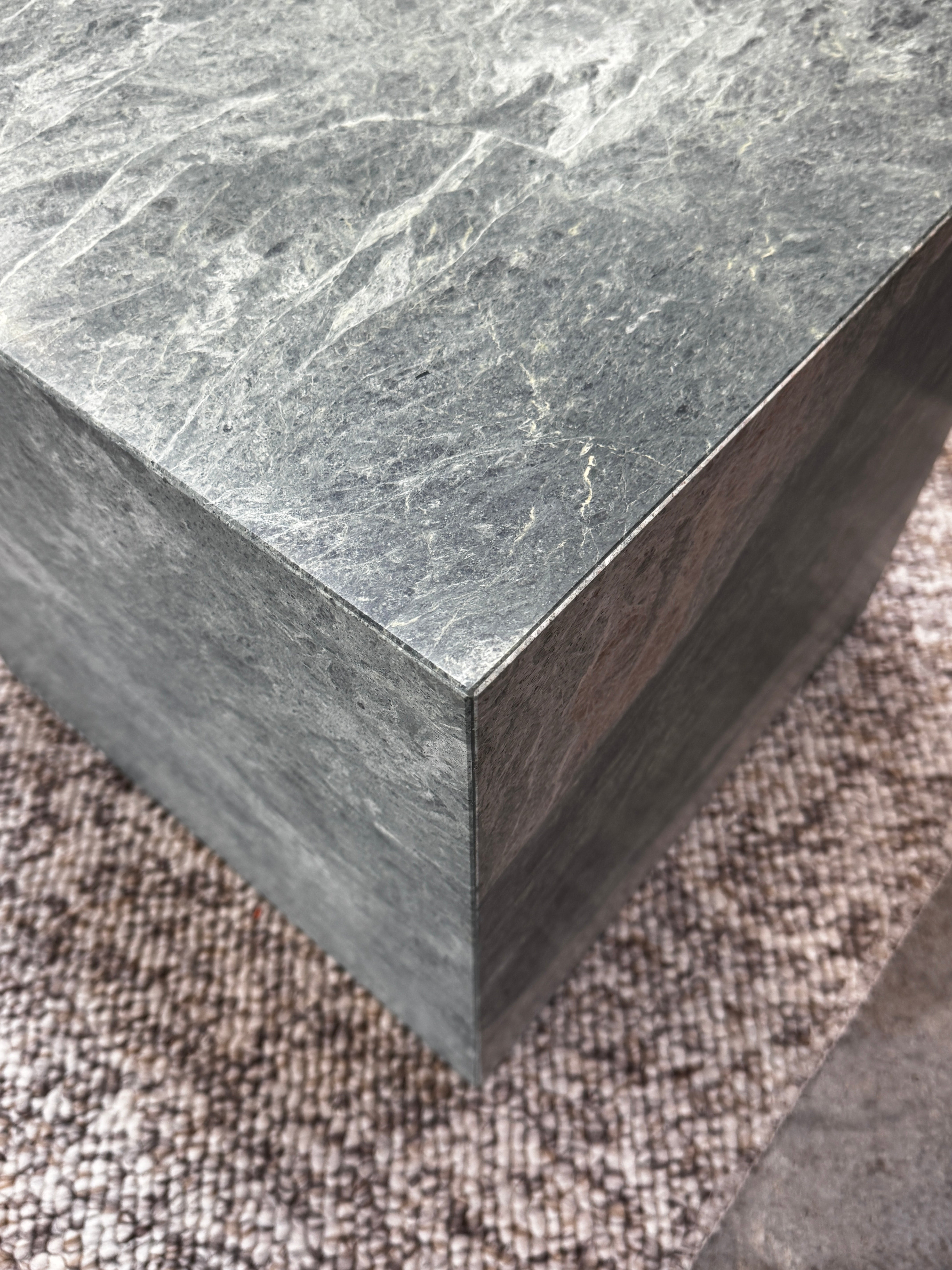 Cube Side Table - Green Marble natural stone furniture New Zealand - Natural Stone Co