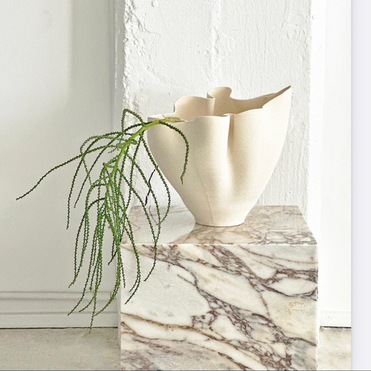 Cube Side Table - Viola Calacatta Marble natural stone furniture New Zealand - Natural Stone Co