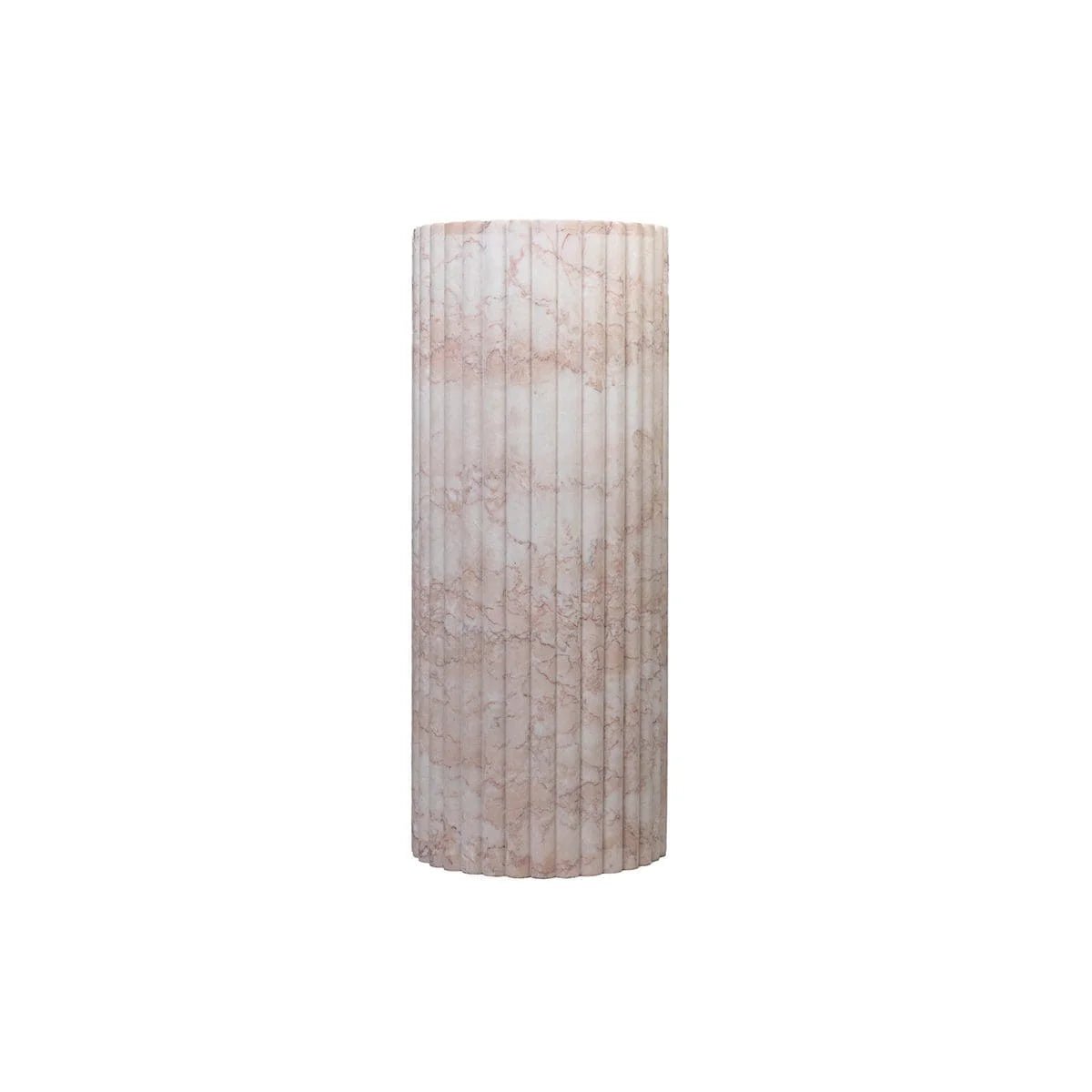 Fluted Plinth - Rose Cream Marble natural stone furniture New Zealand - Natural Stone Co