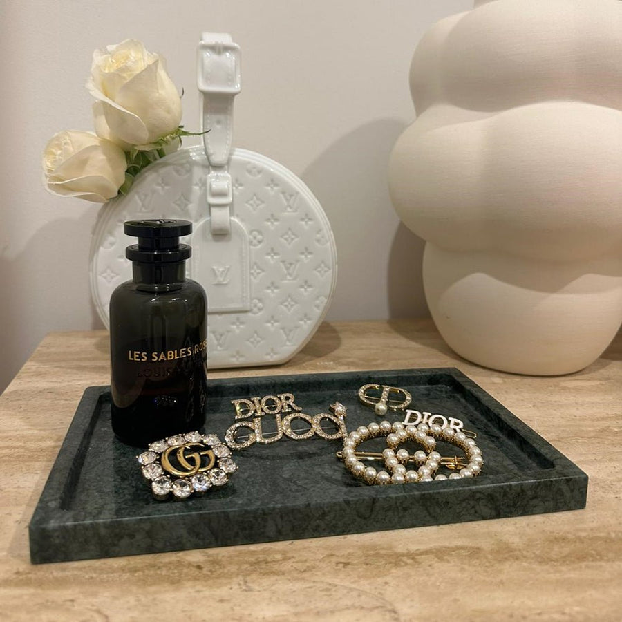 Marble Tray - Green Marble natural stone furniture New Zealand - Natural Stone Co