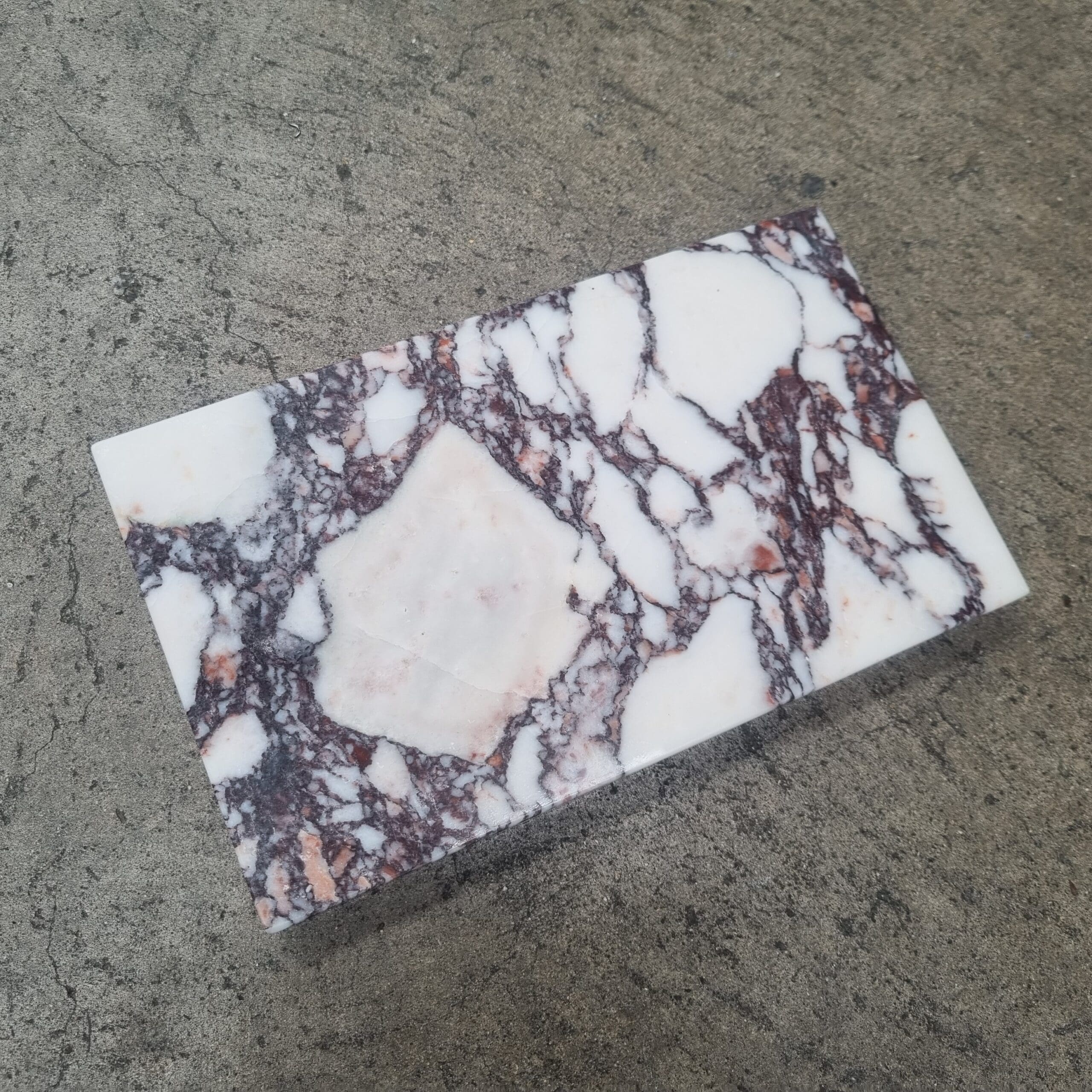 Marble Tray - Viola Calacatta natural stone furniture New Zealand - Natural Stone Co