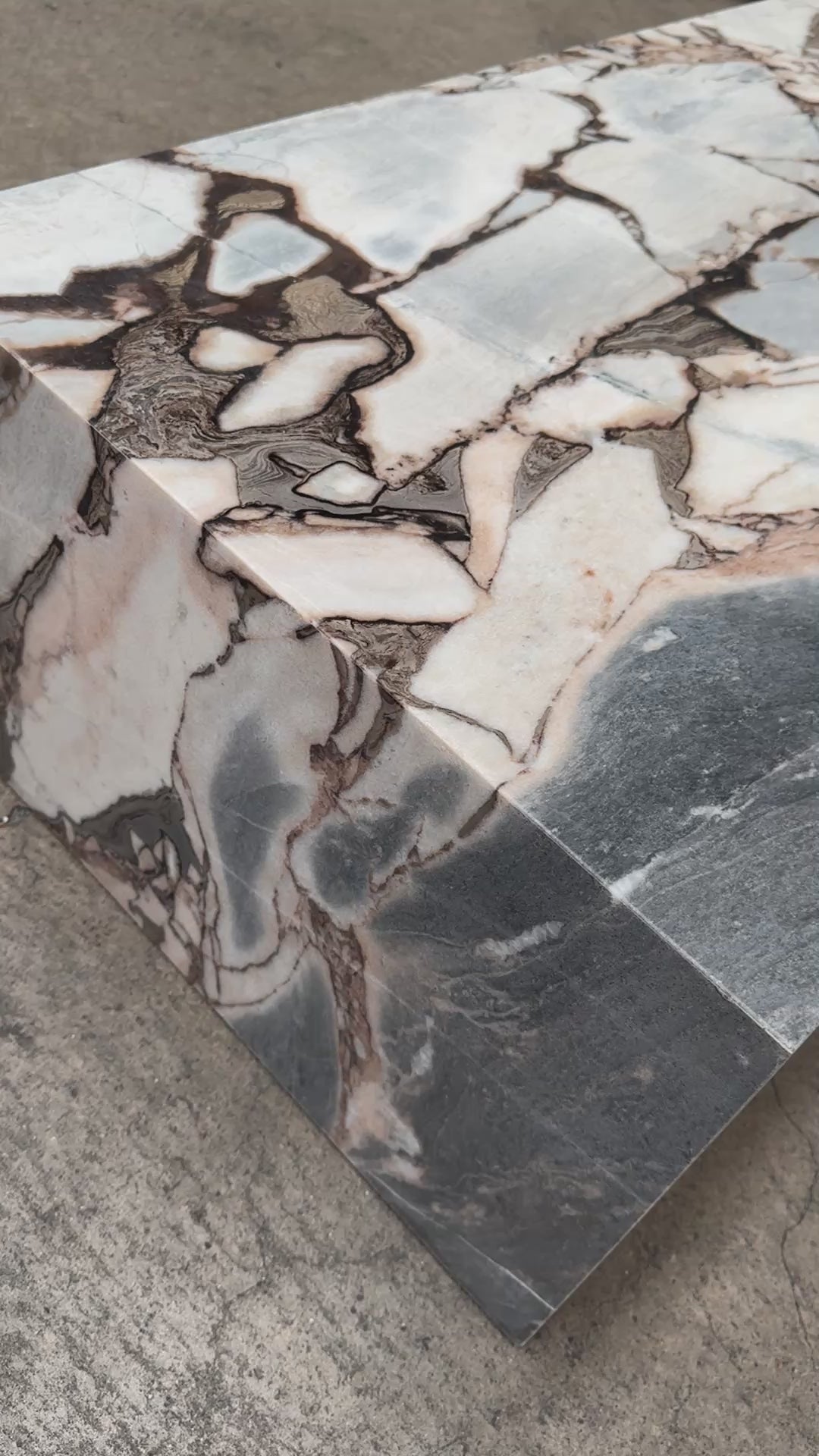 Waterfall Coffee Table - Milky Blue