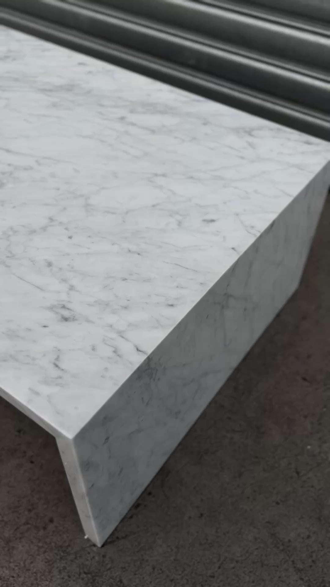 Waterfall Coffee Table - Carrara Marble
