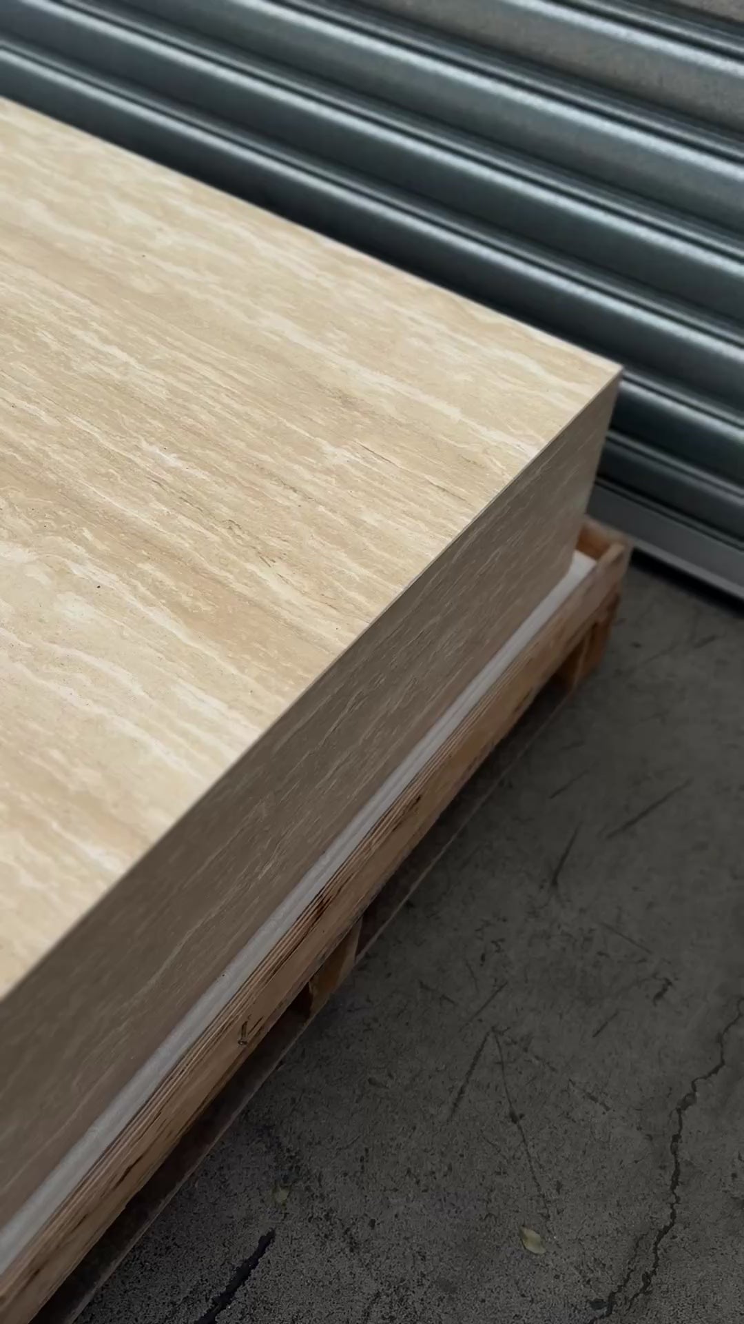 Square Coffee Table - Veincut Travertine