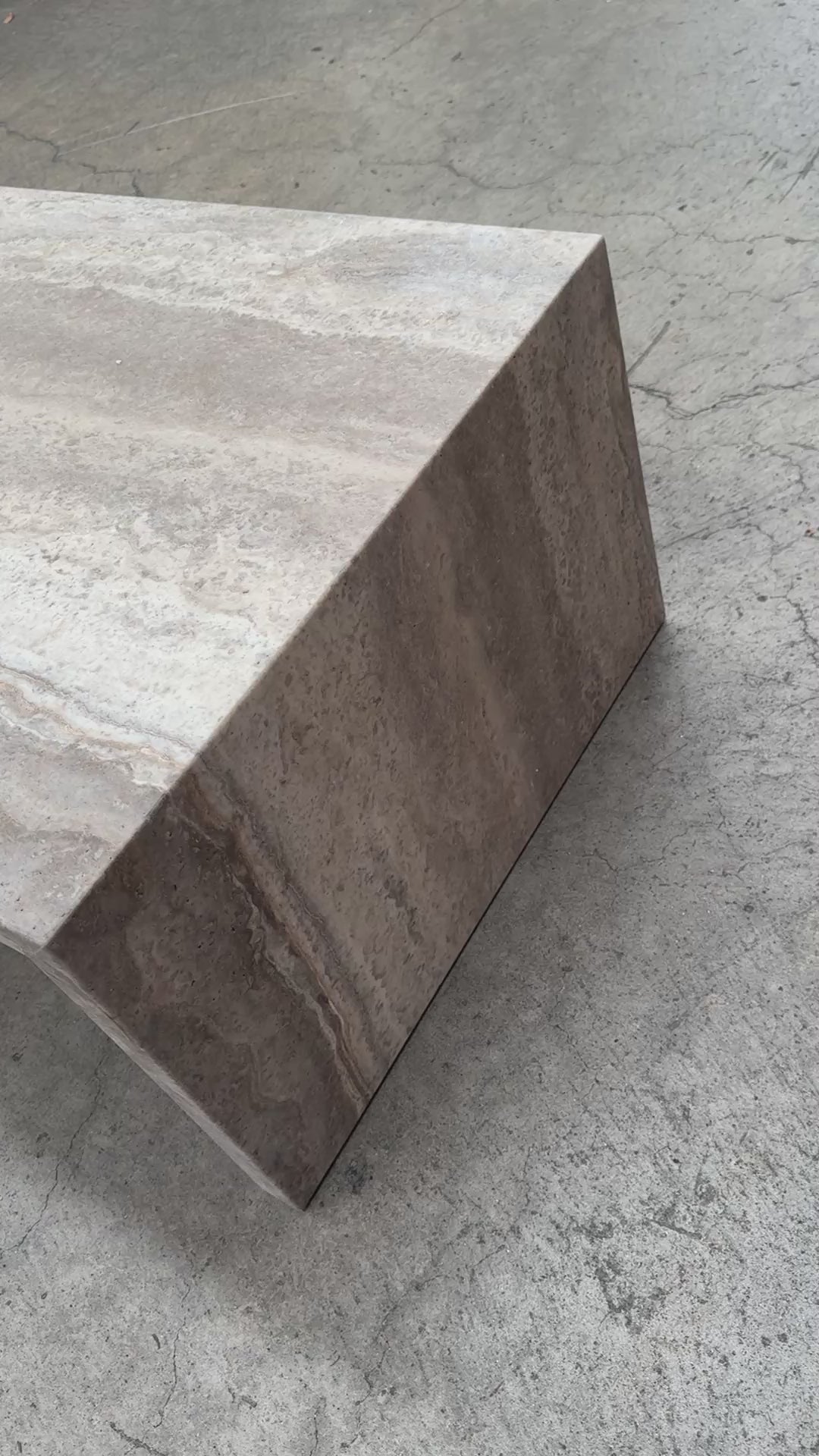 Waterfall Coffee Table - Veincut Silver Travertine