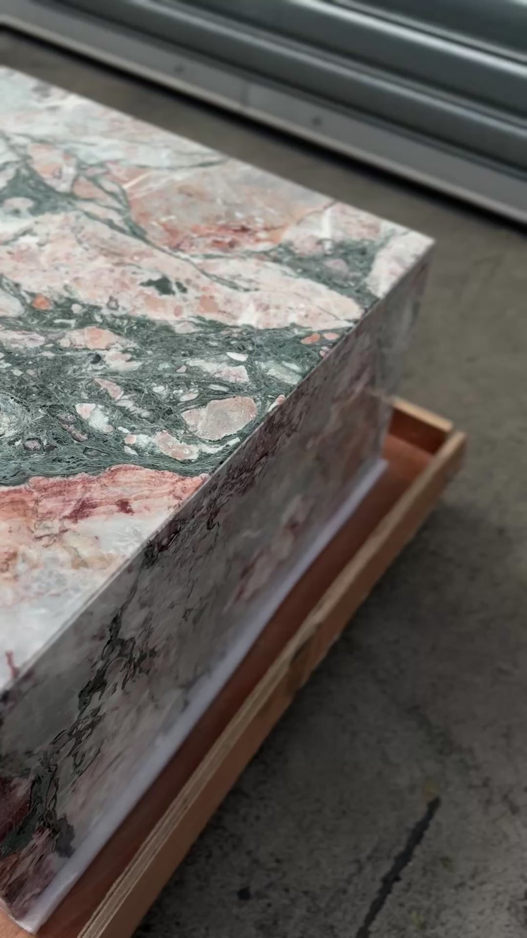 Block Coffee Table - Seasonal Pink Marble - Small