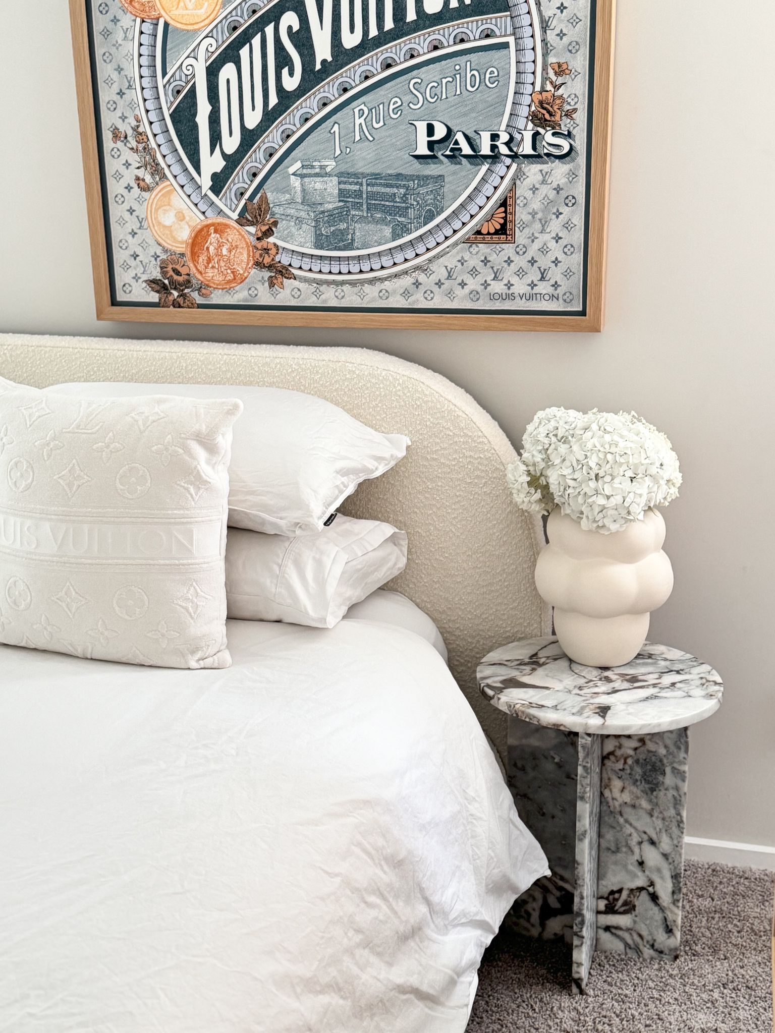 Round Cross Side Table - Milky Blue Marble natural stone furniture New Zealand - Natural Stone Co