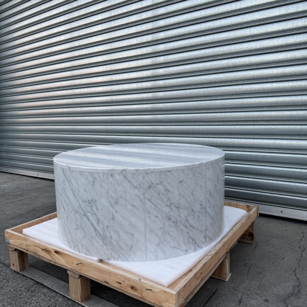 Rounded Coffee Table - Carrara Marble natural stone furniture New Zealand - Natural Stone Co