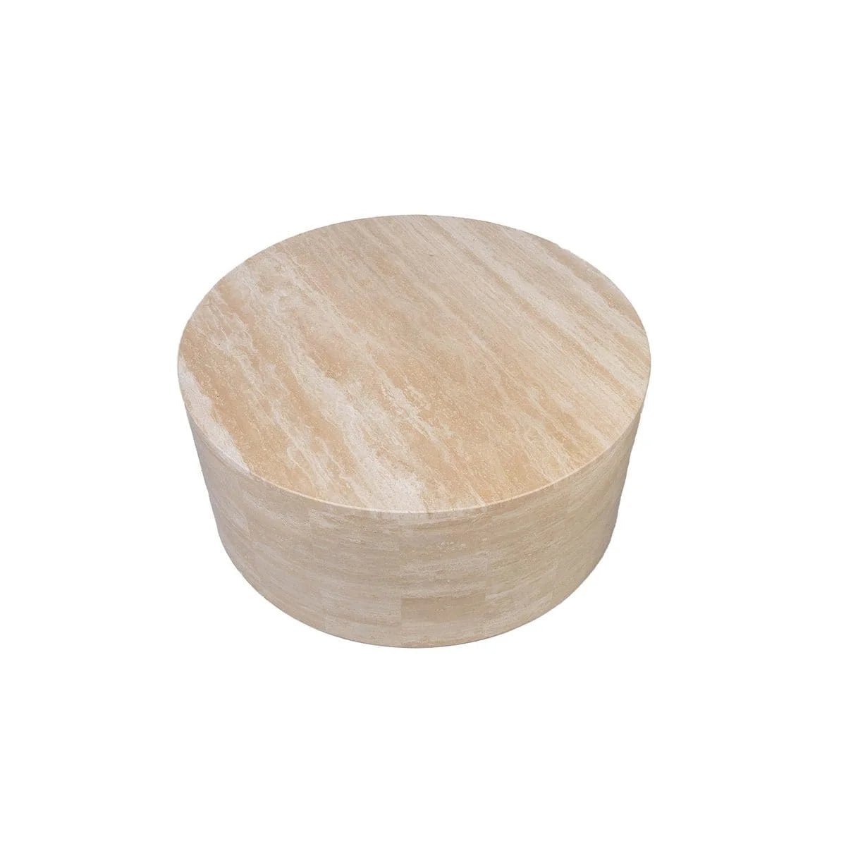 Rounded Coffee Table - Travertine natural stone furniture New Zealand - Natural Stone Co