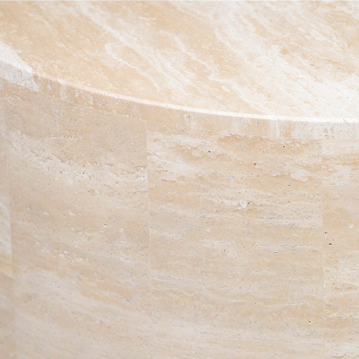 Rounded Coffee Table - Travertine natural stone furniture New Zealand - Natural Stone Co