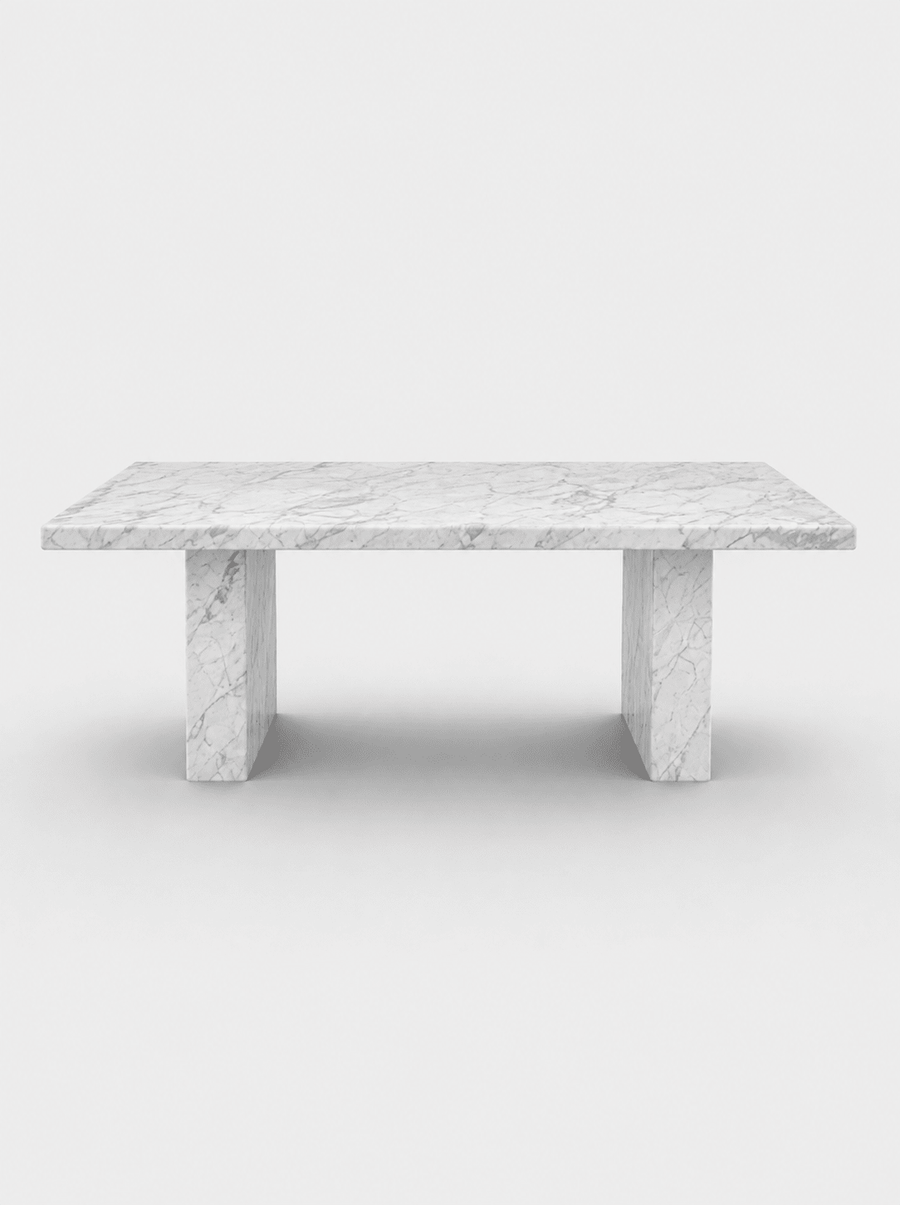Sachi Dining Table - Carrara Marble natural stone furniture New Zealand - Natural Stone Co