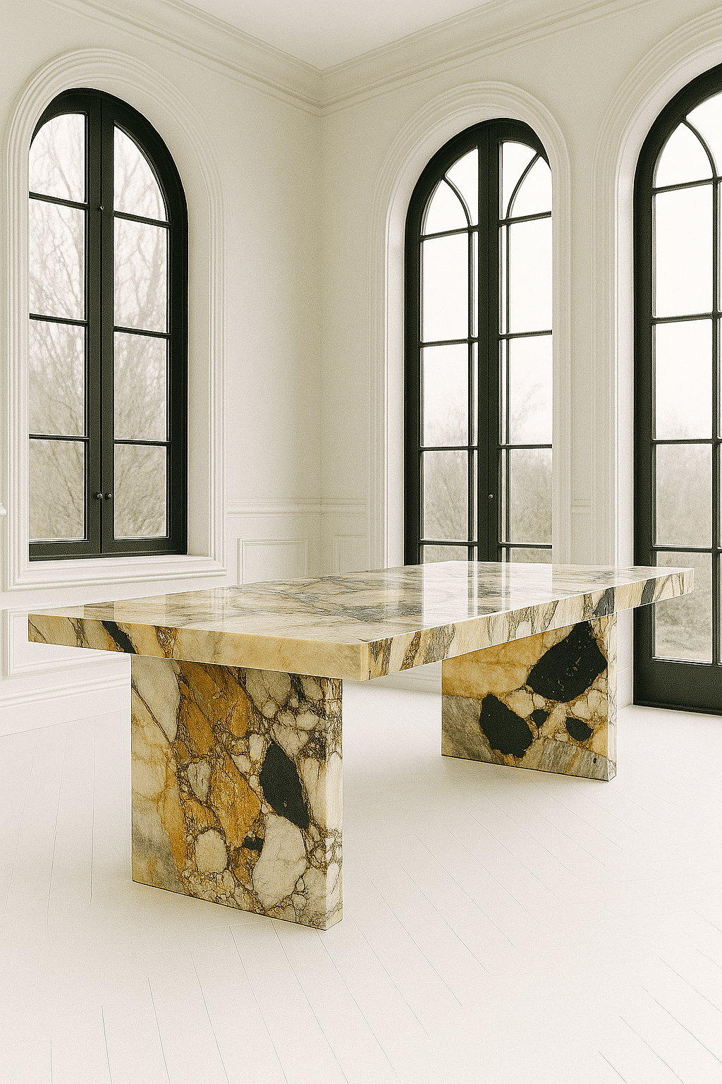 Sachi Dining Table - Patagonia Quartzite natural stone furniture New Zealand - Natural Stone Co