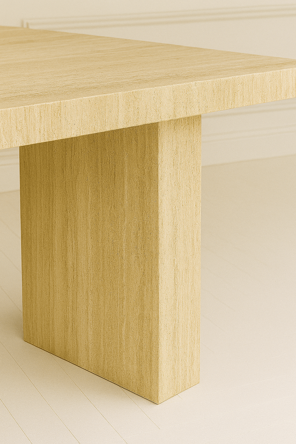 Sachi Dining Table - Vein Cut Travertine natural stone furniture New Zealand - Natural Stone Co