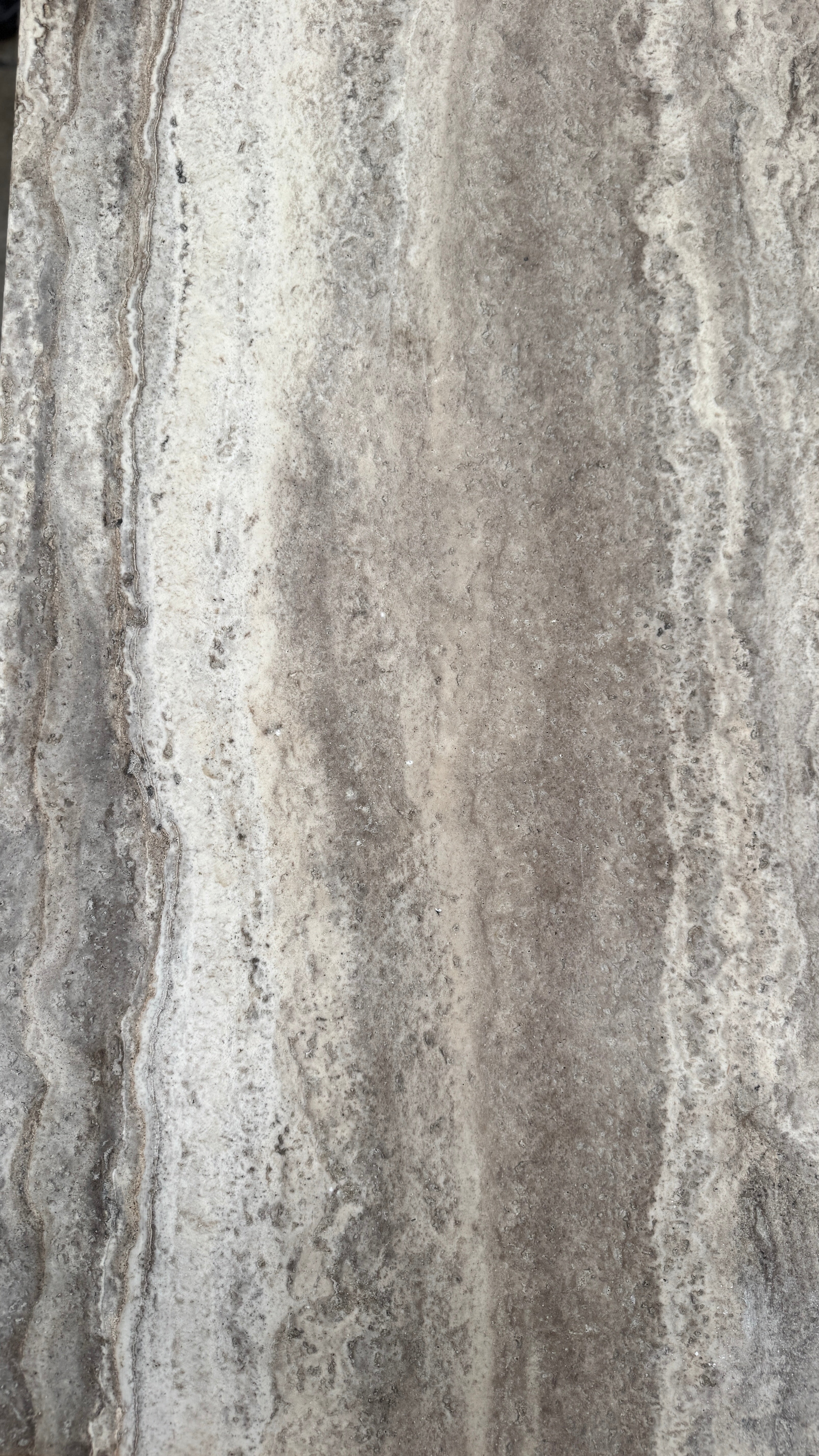 Waterfall Coffee Table - Veincut Silver Travertine natural stone furniture New Zealand - Natural Stone Co