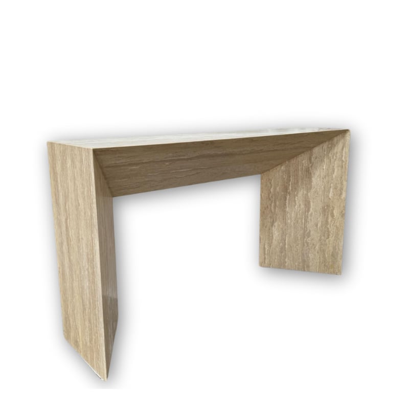 Wolf Hallway Console - Veincut Travertine natural stone furniture New Zealand - Natural Stone Co