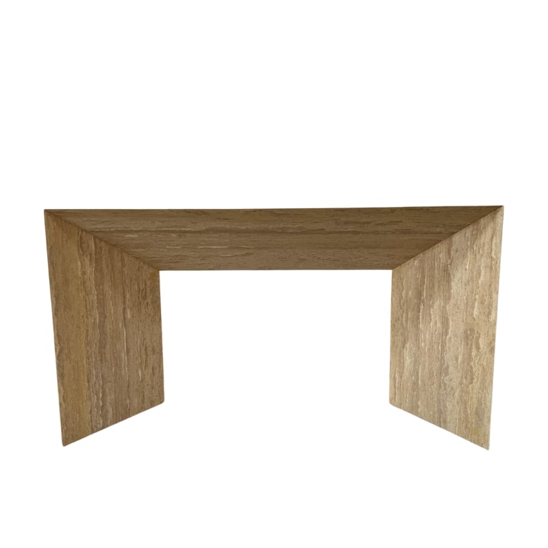 Wolf Hallway Console - Veincut Travertine natural stone furniture New Zealand - Natural Stone Co
