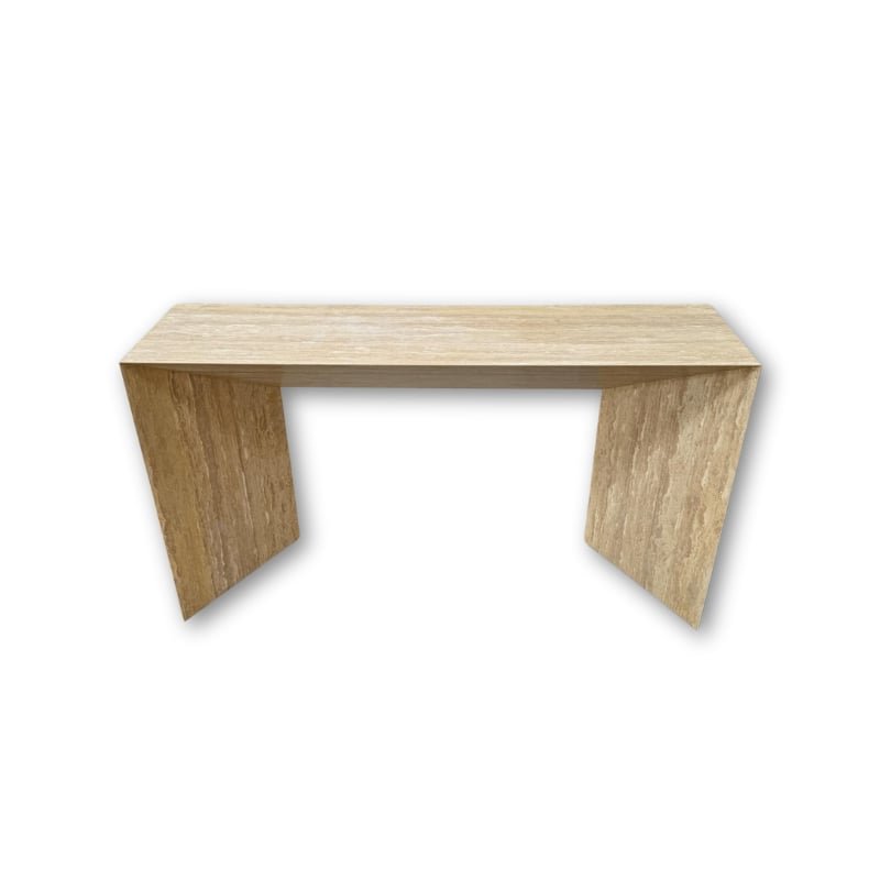 Wolf Hallway Console - Veincut Travertine natural stone furniture New Zealand - Natural Stone Co